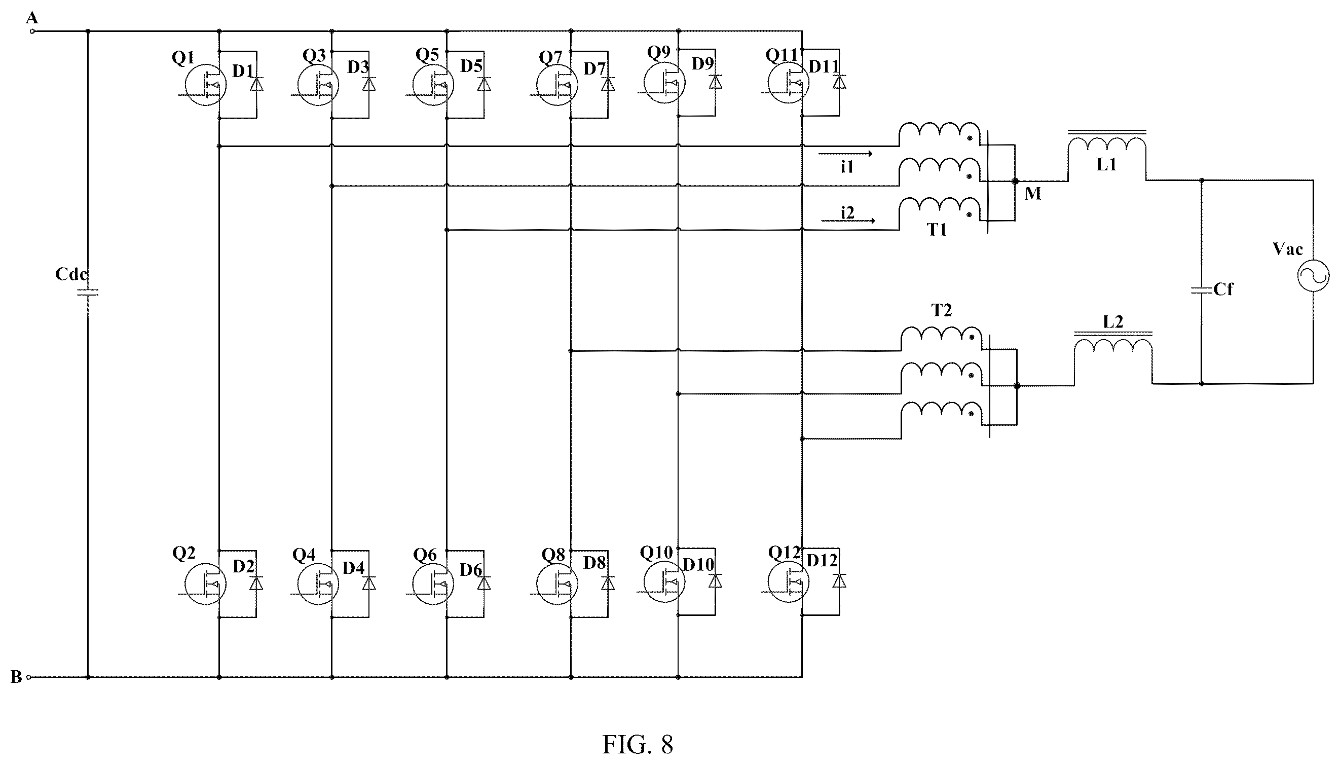 Patent US12395098 Figure 6 – Bidirectional inverter circuit and bidirectional inverter