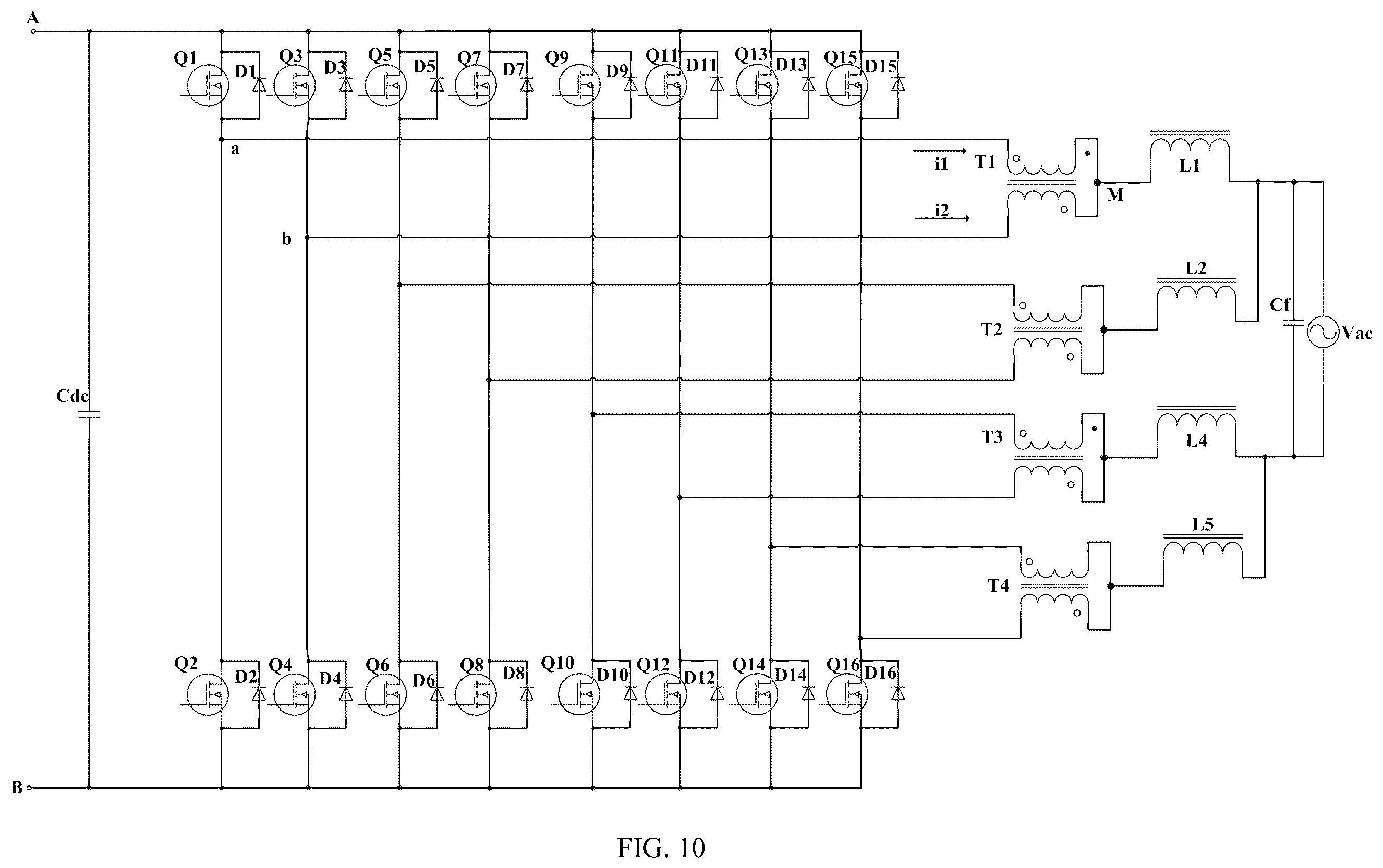 Patent US12395098 Figure 8 – Bidirectional inverter circuit and bidirectional inverter