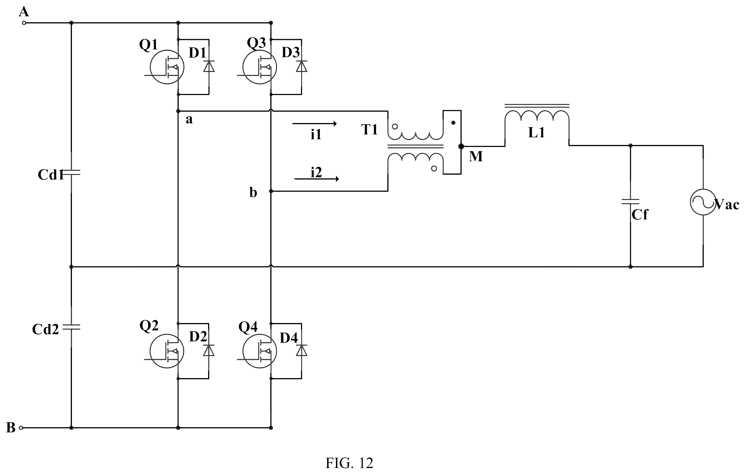 Patent US12395098 Figure 10 – Bidirectional inverter circuit and bidirectional inverter
