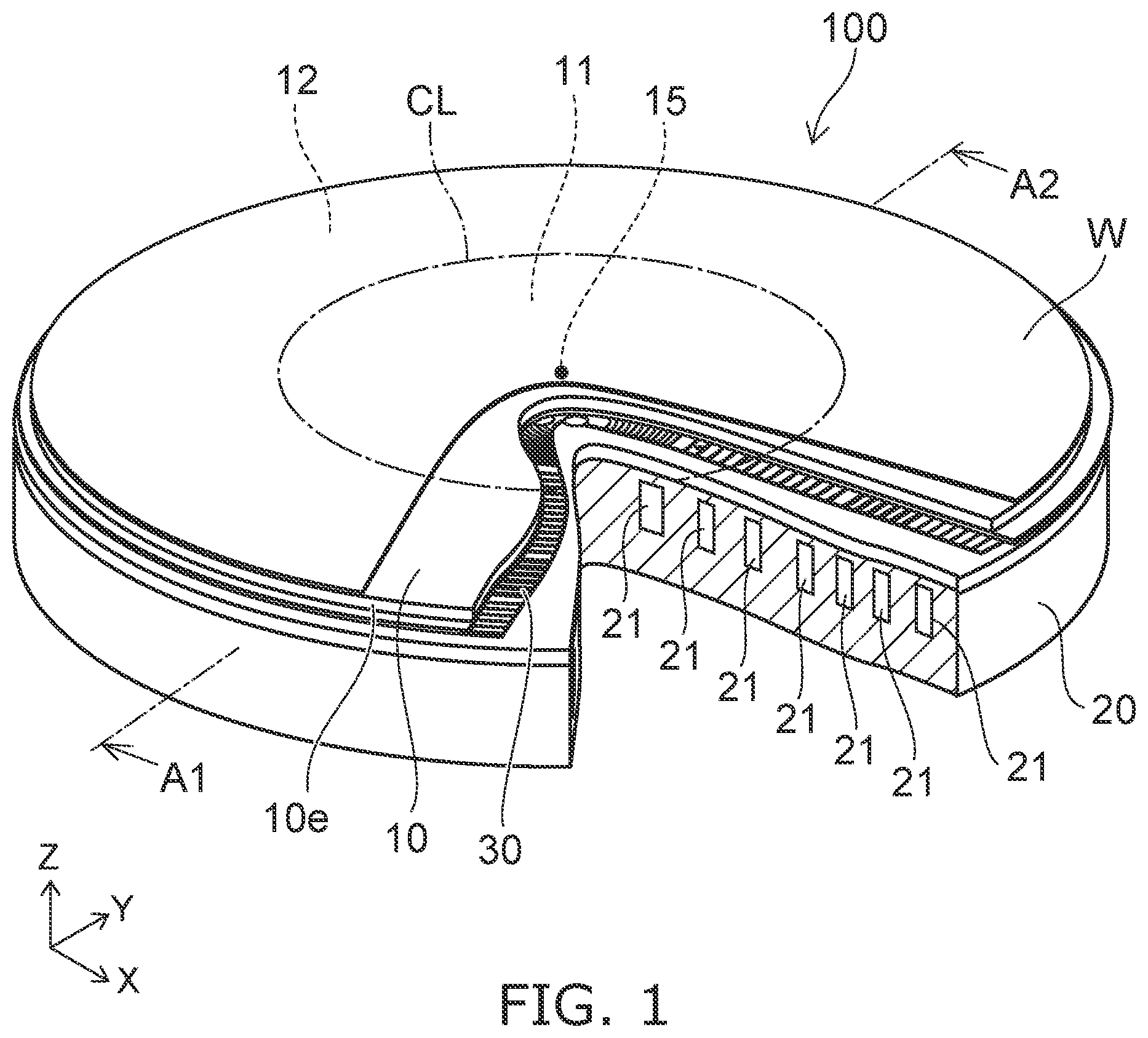Patent US12395101 Figure 1 – Electrostatic chuck