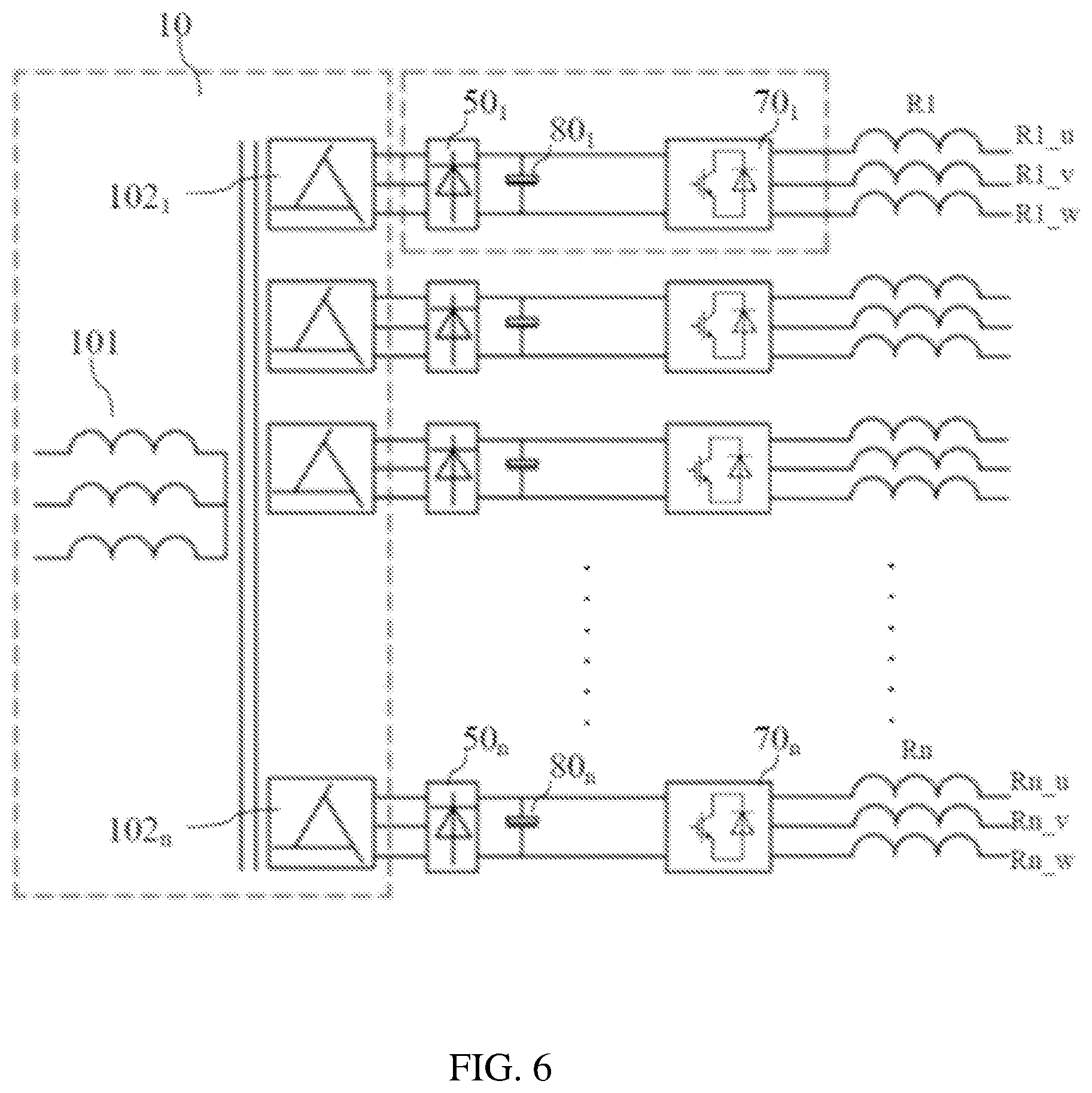 Patent US12395110 Figure 12 – Multi-winding-motor driving system, variable-frequency electric driving system, pumping system, fracturing device and wellsite equipment