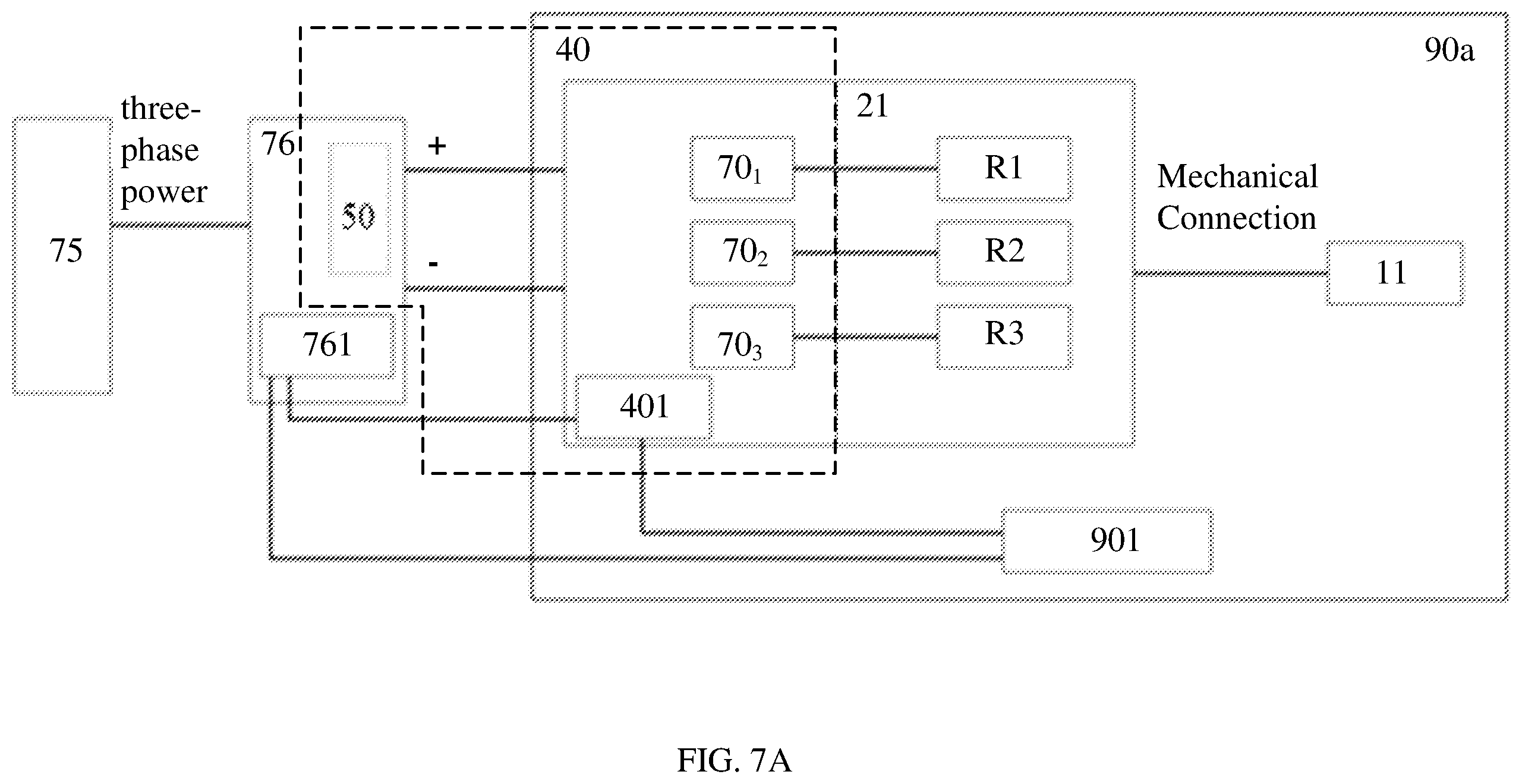 Patent US12395110 Figure 13 – Multi-winding-motor driving system, variable-frequency electric driving system, pumping system, fracturing device and wellsite equipment