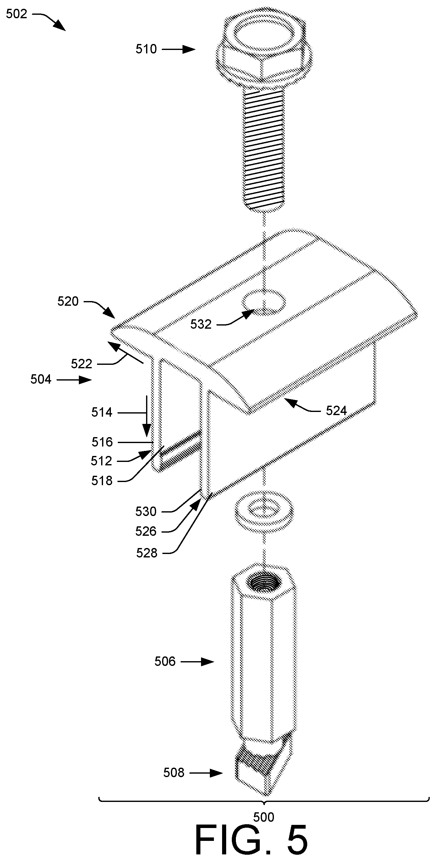Patent US12395119 Figure 5 – Clamp apparatuses and components thereof for mounting solar panel modules