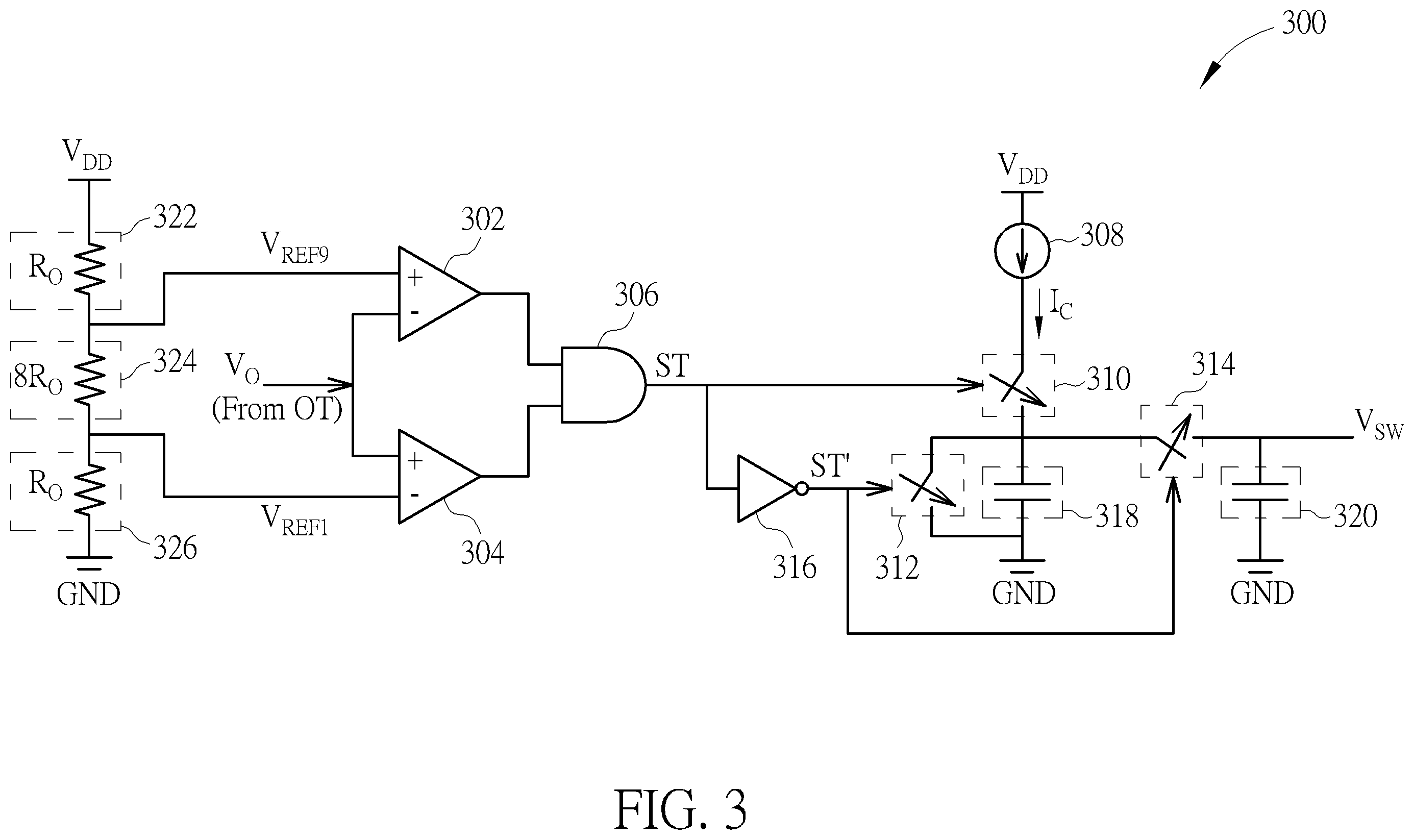 Patent US12395127 Figure 3 – Audio amplifier with feedback control