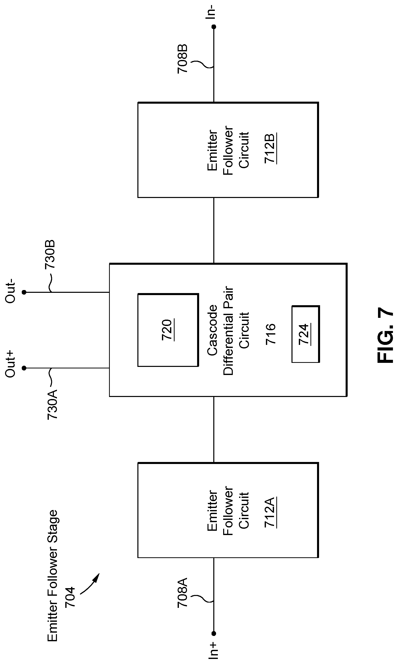 Patent US12395130 Figure 8 – Variable gain optical modulator with open collector driver amplifier and method of operation