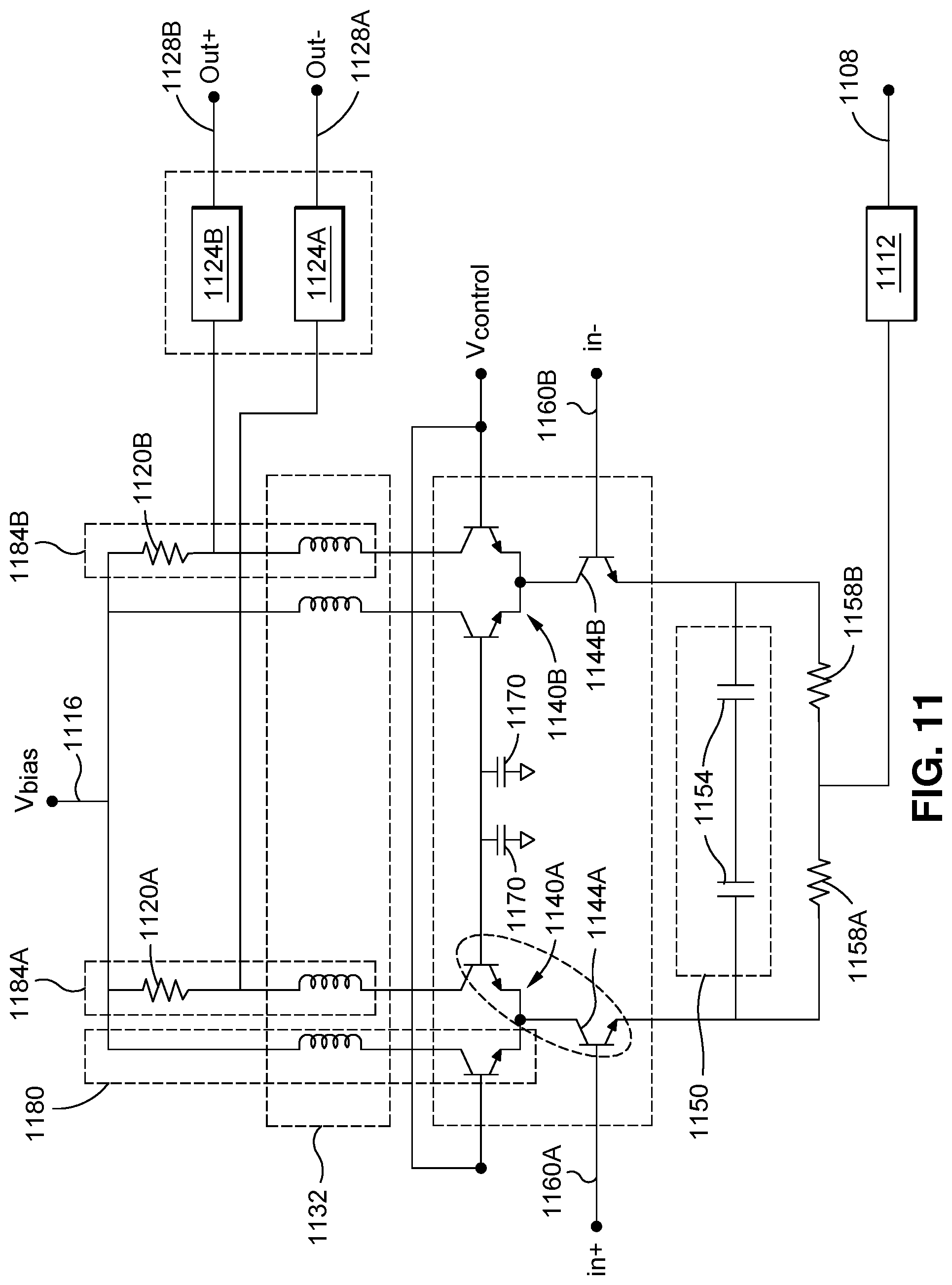 Patent US12395130 Figure 12 – Variable gain optical modulator with open collector driver amplifier and method of operation