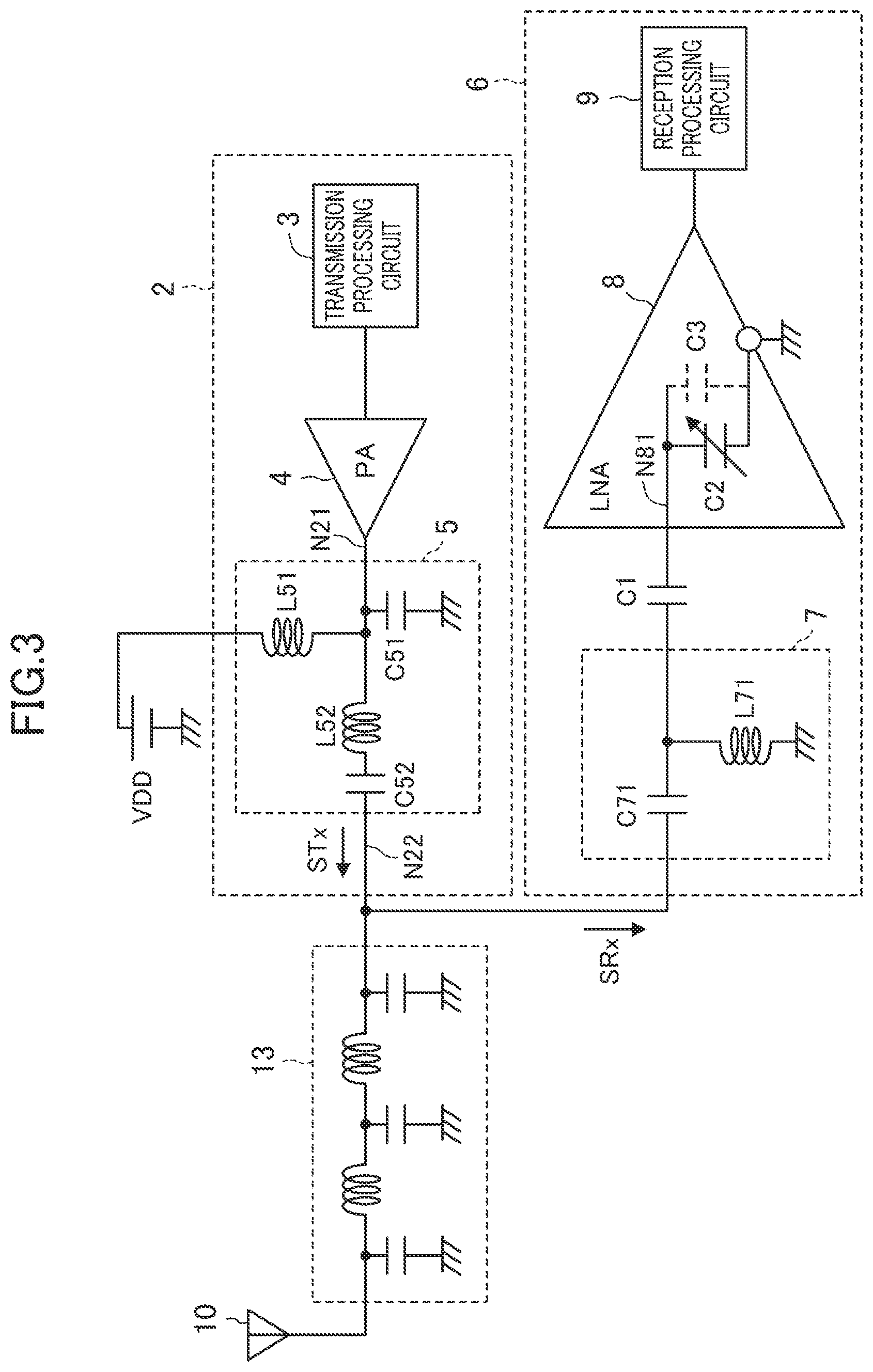 Patent US12395132 Figure 3 – Wireless communication circuit
