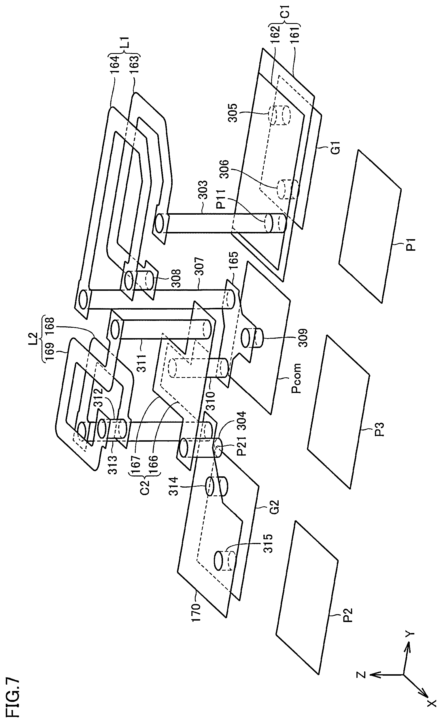 Patent US12395142 Figure 7 – Resonant device, filter, and module
