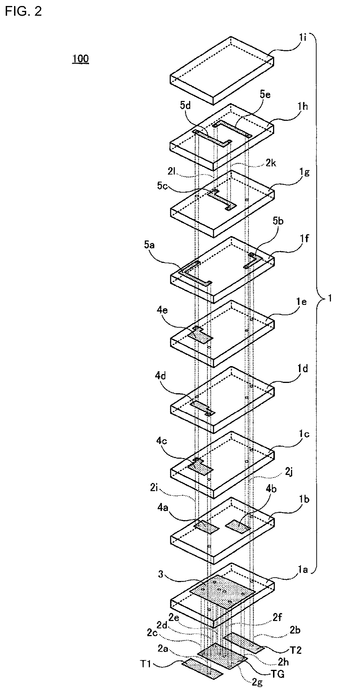 Patent US12395143 Figure 2 – Low pass filter, multilayer-type low pass filter, and method of adjusting filter characteristic