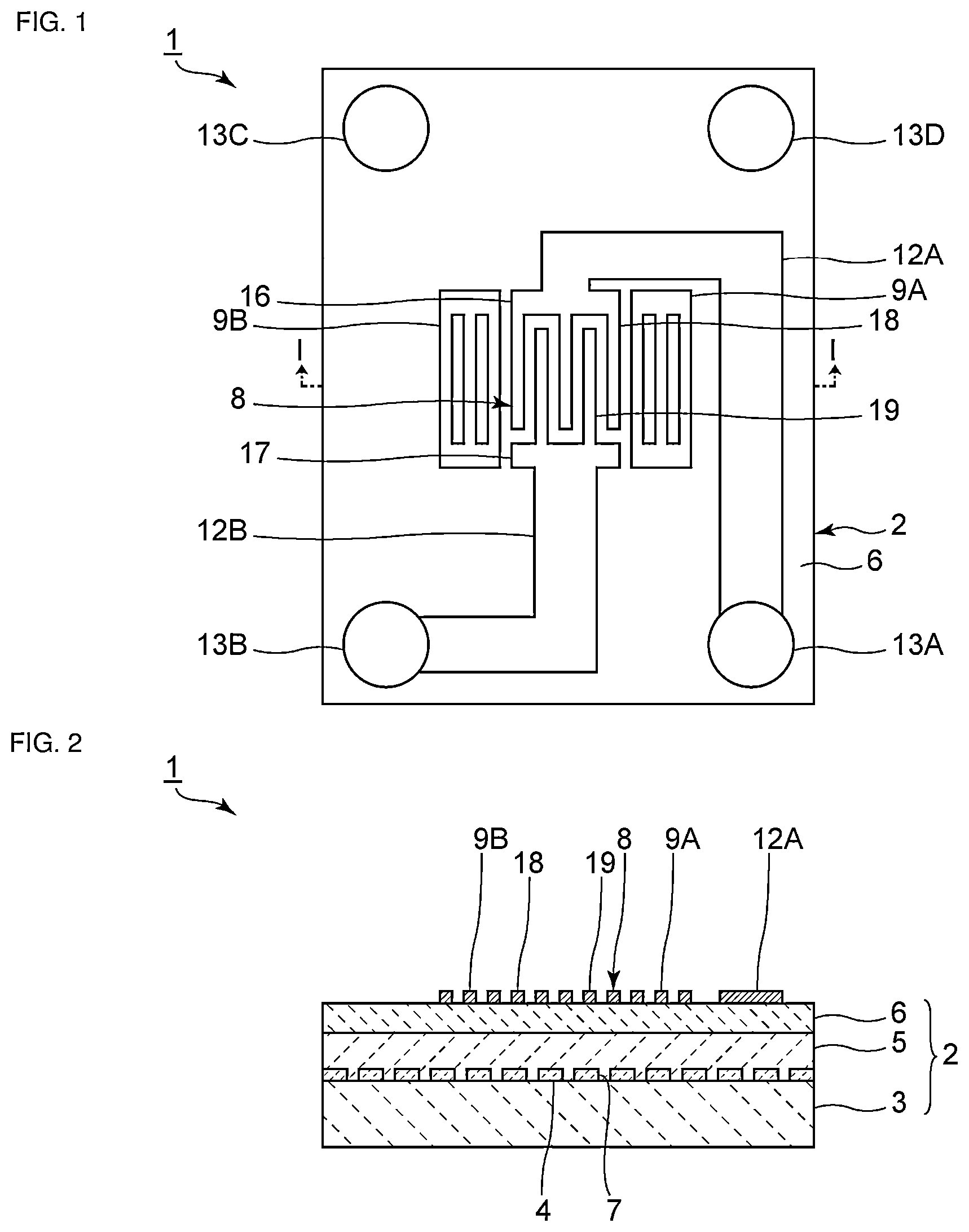 Patent US12395151 Figure 1 – Acoustic wave device