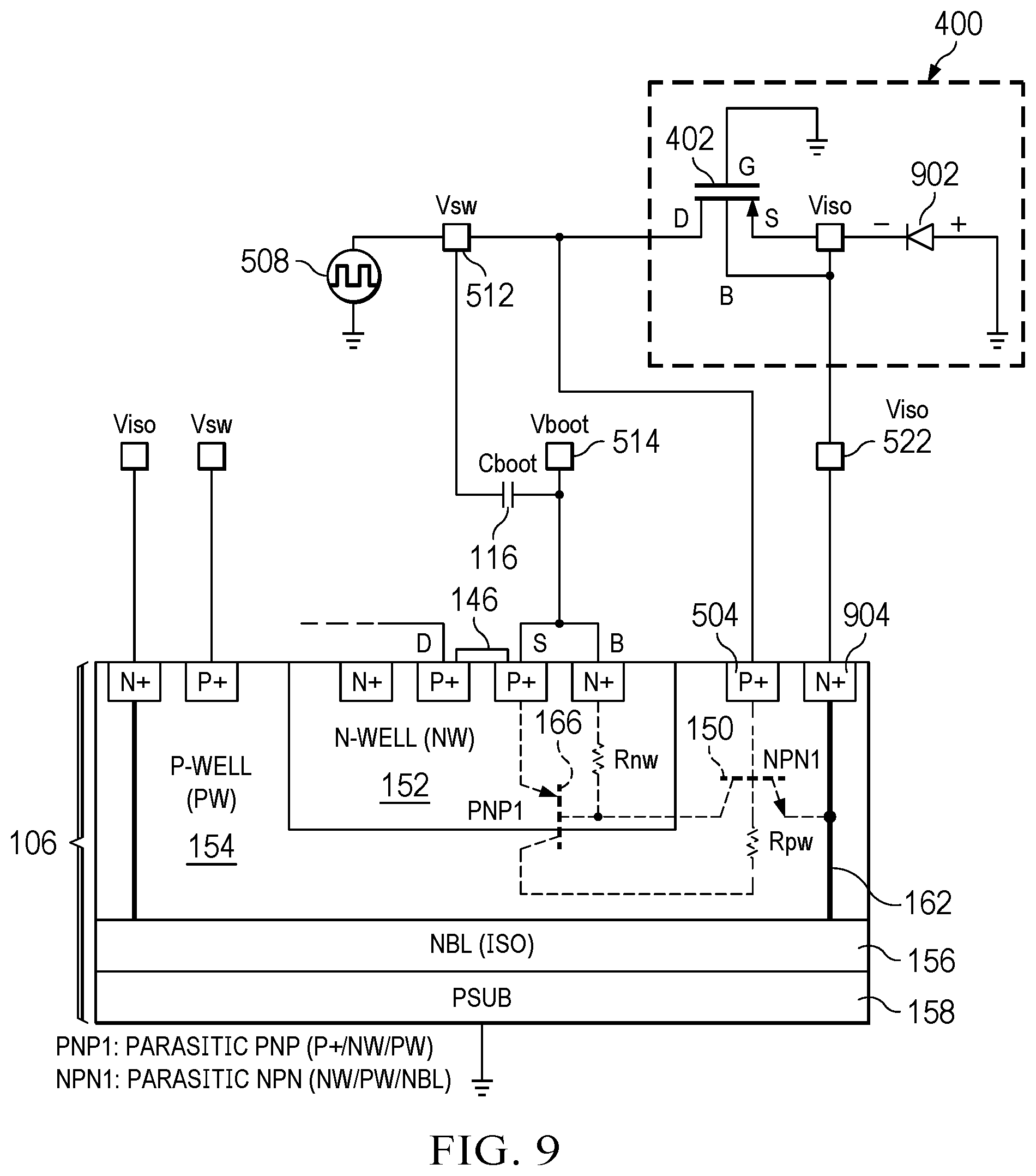 Patent US12395165 Figure 14 – Apparatus and methods to control well bias in a semiconductor device