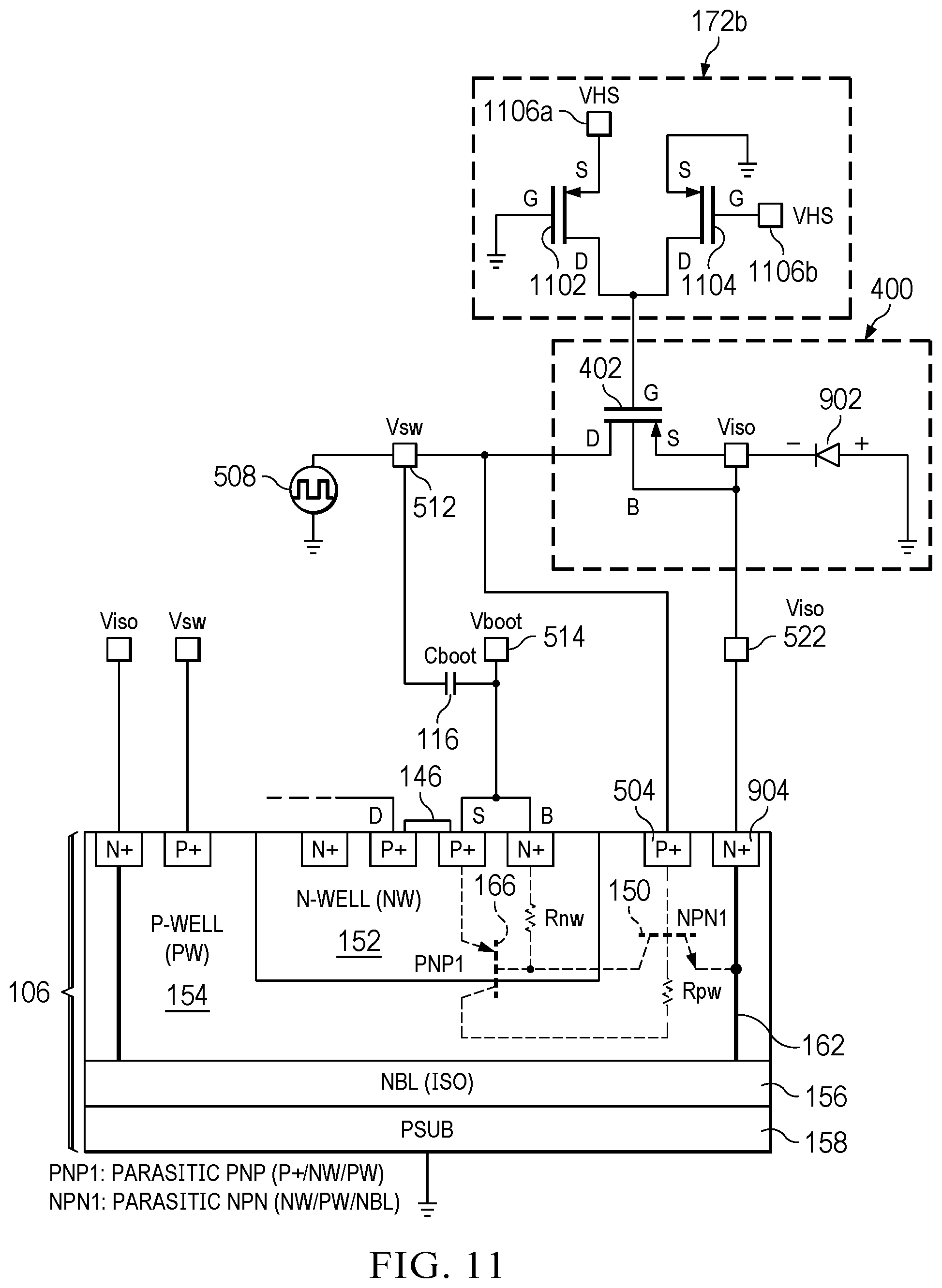 Patent US12395165 Figure 16 – Apparatus and methods to control well bias in a semiconductor device