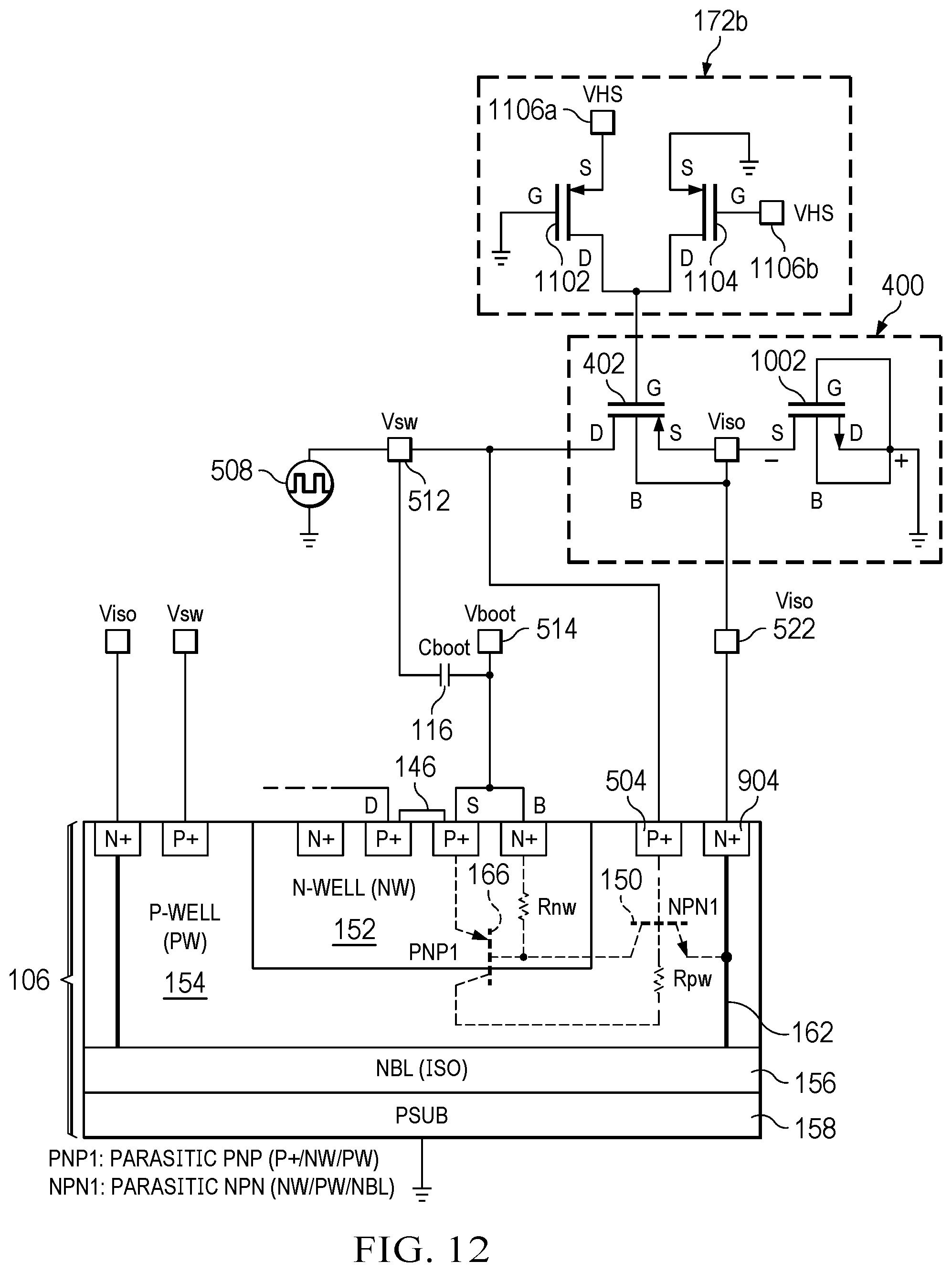 Patent US12395165 Figure 17 – Apparatus and methods to control well bias in a semiconductor device
