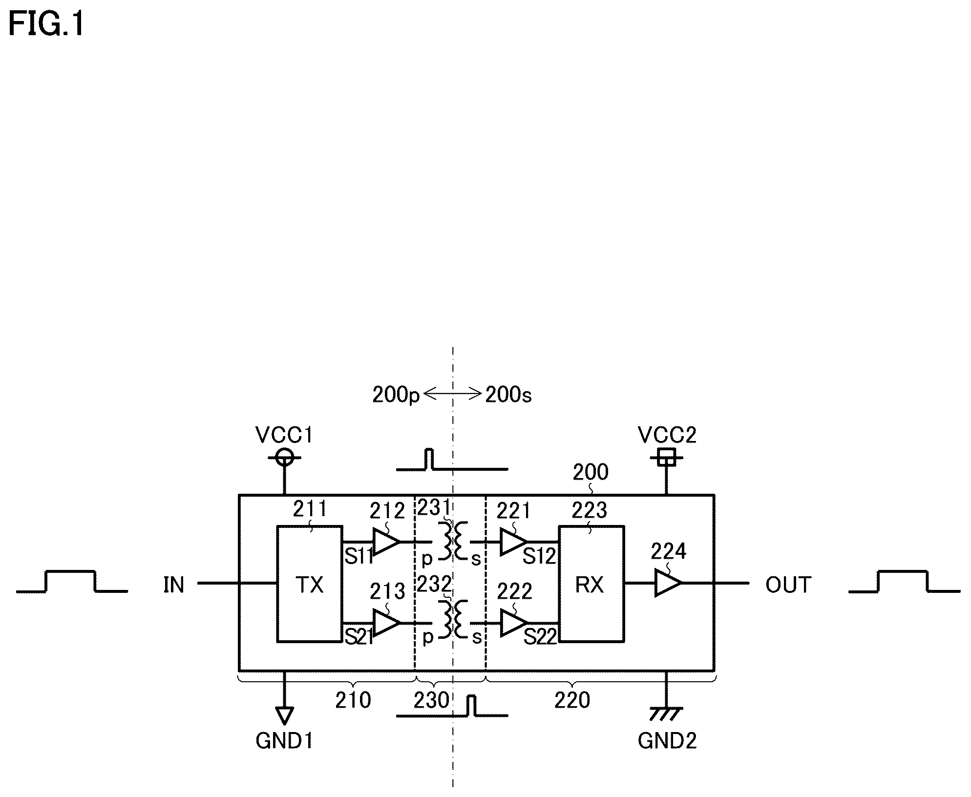Patent US12395167 Figure 1 – Signal transmission device, electronic device and vehicle
