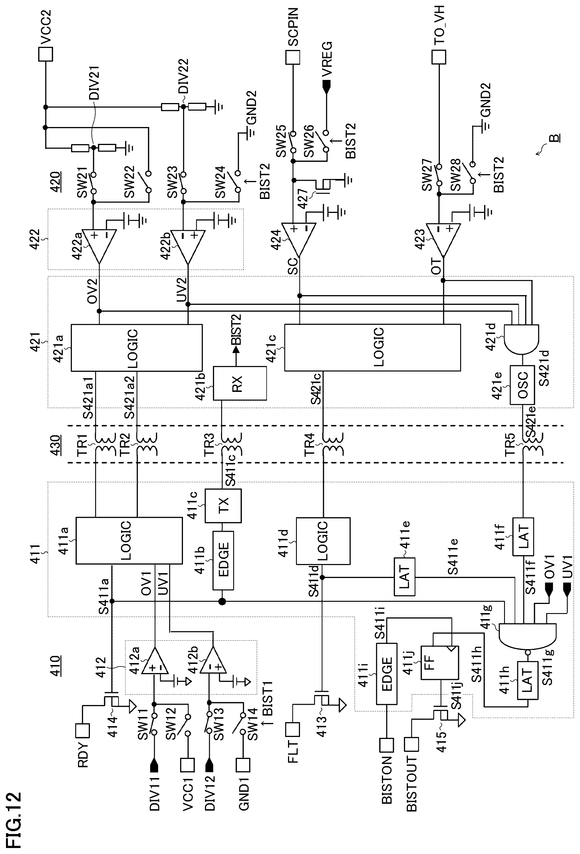 Patent US12395167 Figure 12 – Signal transmission device, electronic device and vehicle