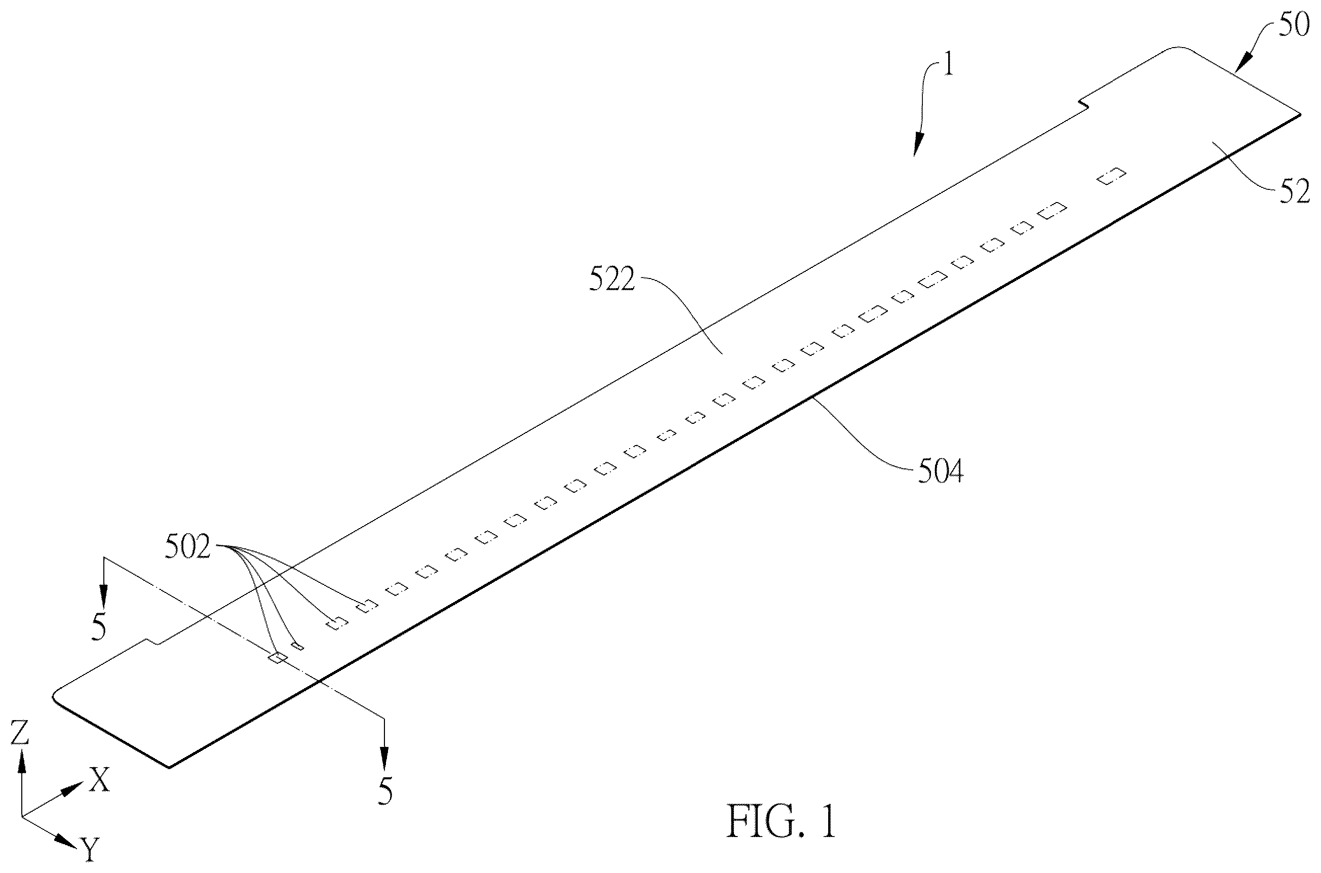Patent US12395172 Figure 1 – Touch input device