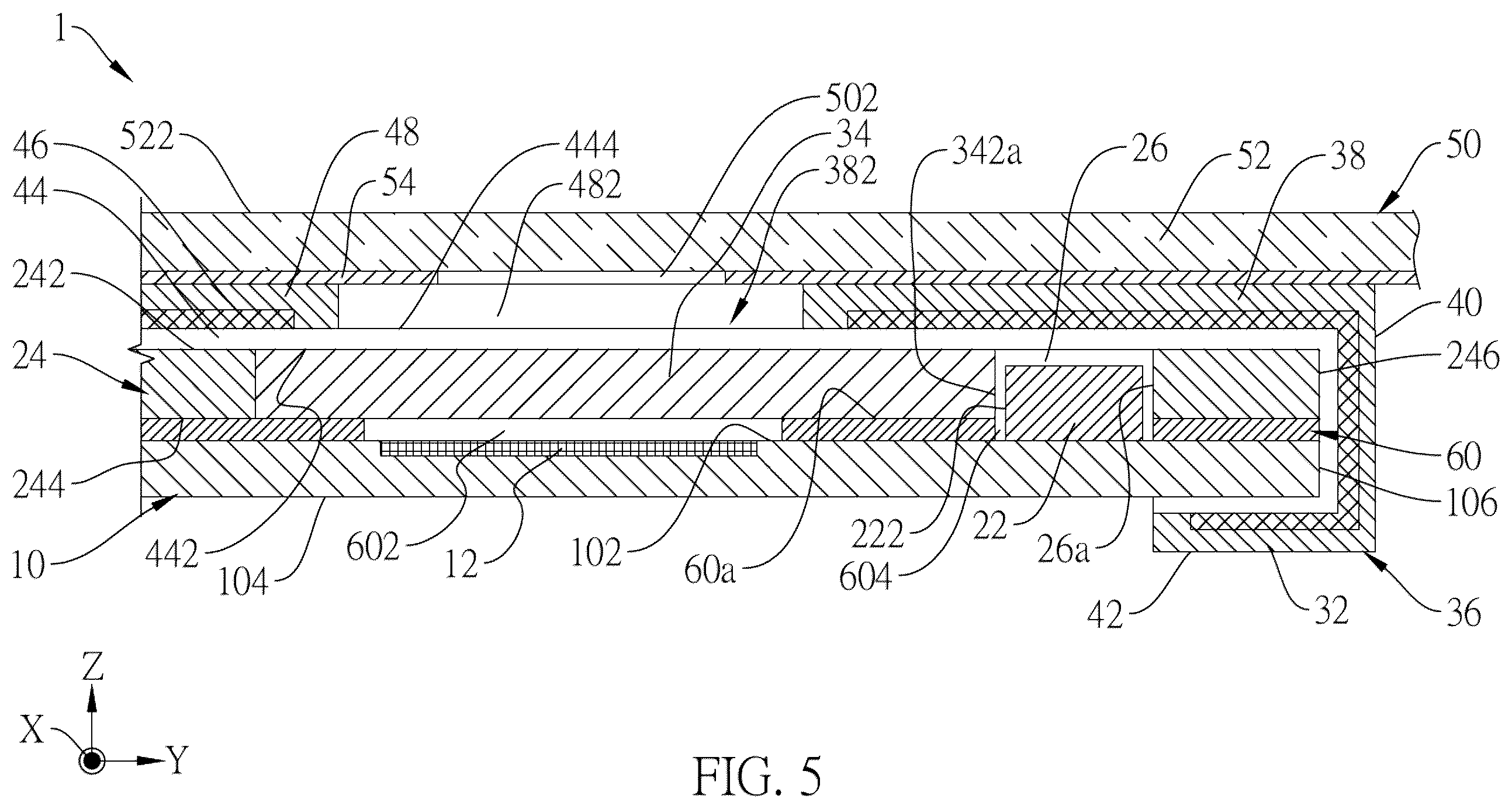 Patent US12395172 Figure 5 – Touch input device