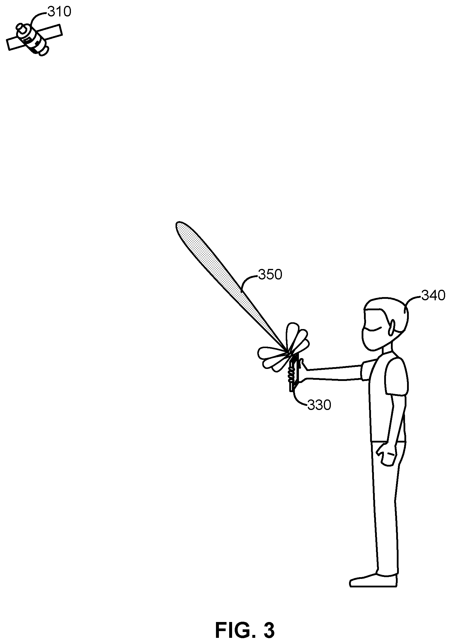 Patent US12395237 Figure 3 – Assistance data for orienting a mobile device for satellite-based communications