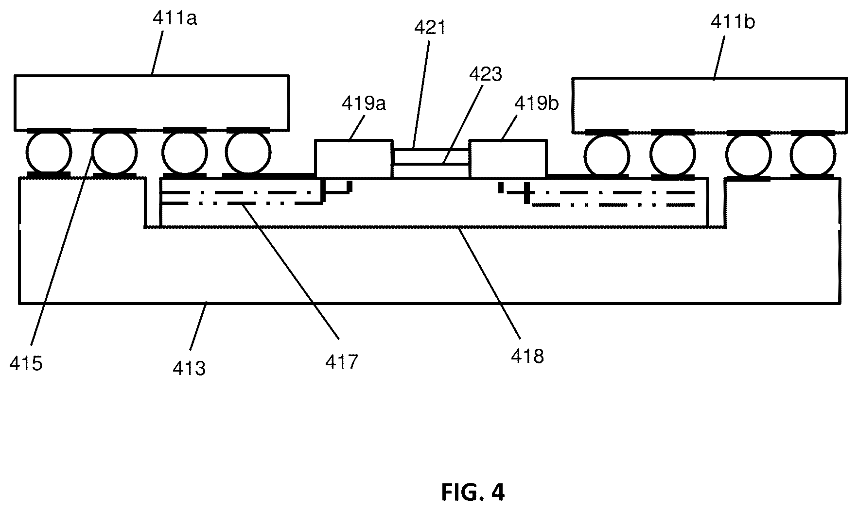 Patent US12395246 Figure 4 – Optically-enhanced multichip packaging