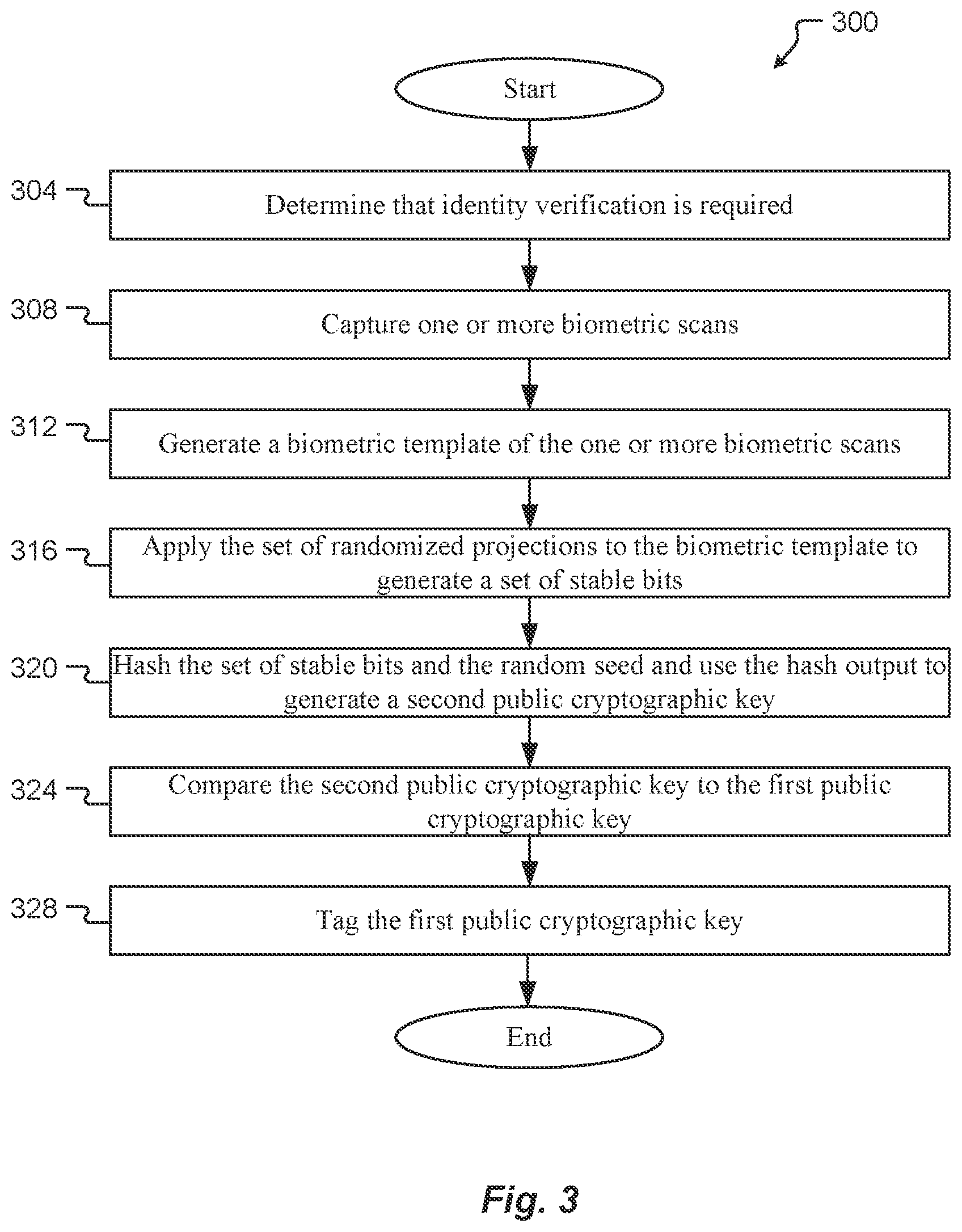 Patent US12395330 Figure 3 – Biometric credentials revocation or cancellable biometrics