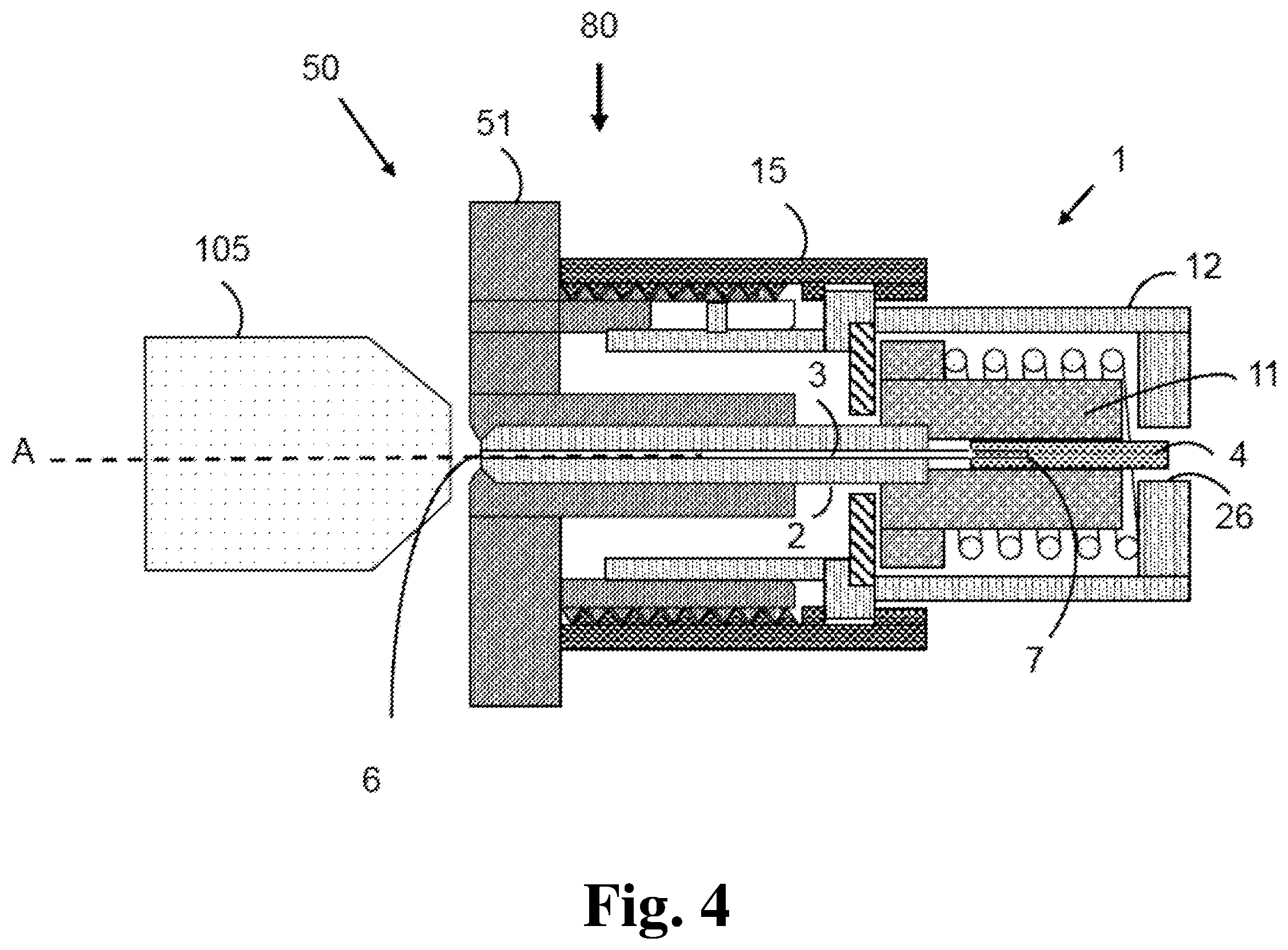 Patent US12395360 Figure 4 – Key holder for an optical key and system comprising the key holder for authenticating an optical key by verifying a match of challenge-response pairs
