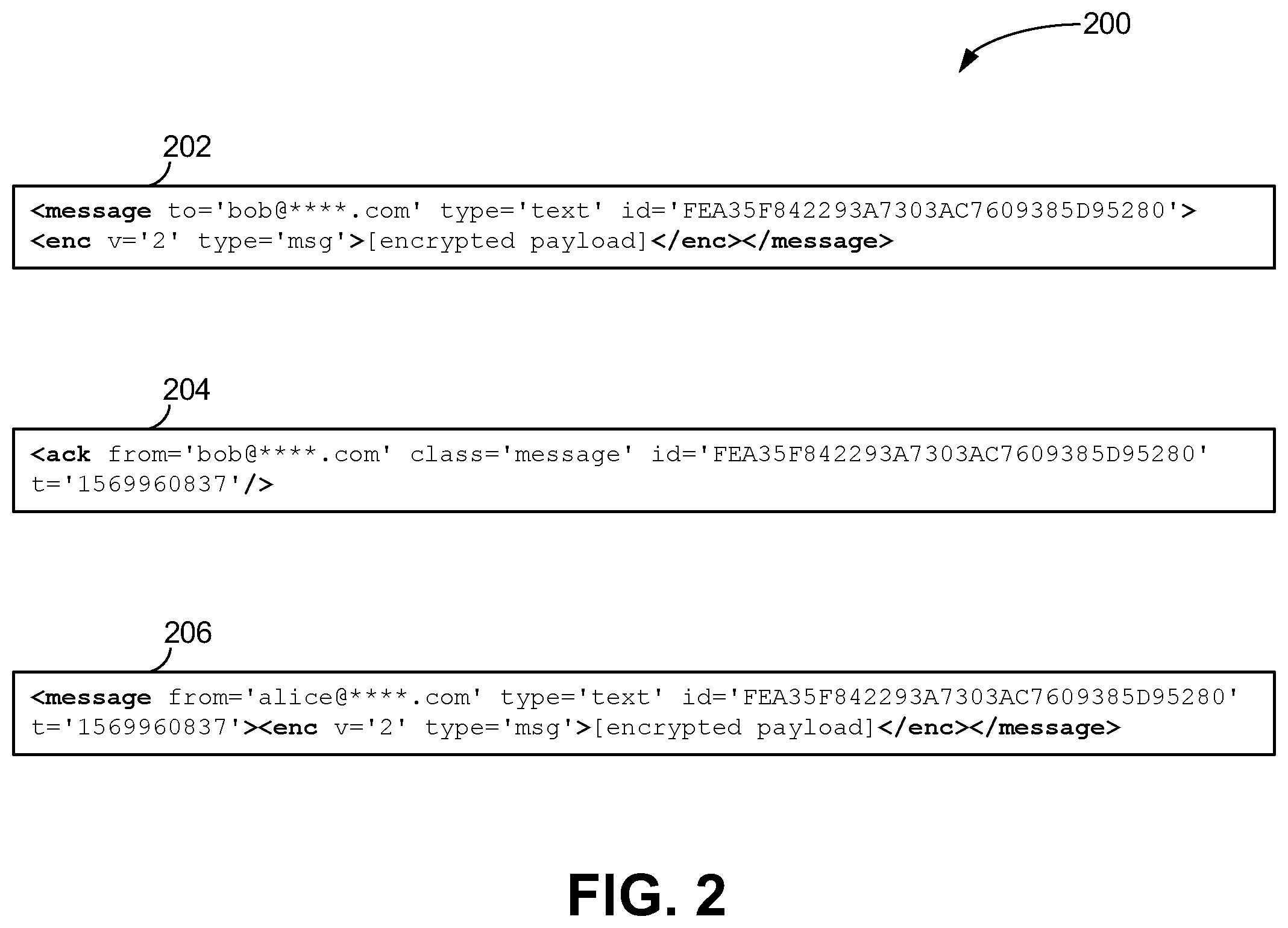 Patent US12395470 Figure 2 – Ephemeral messaging in a decentralized end-to-end encrypted messaging platform