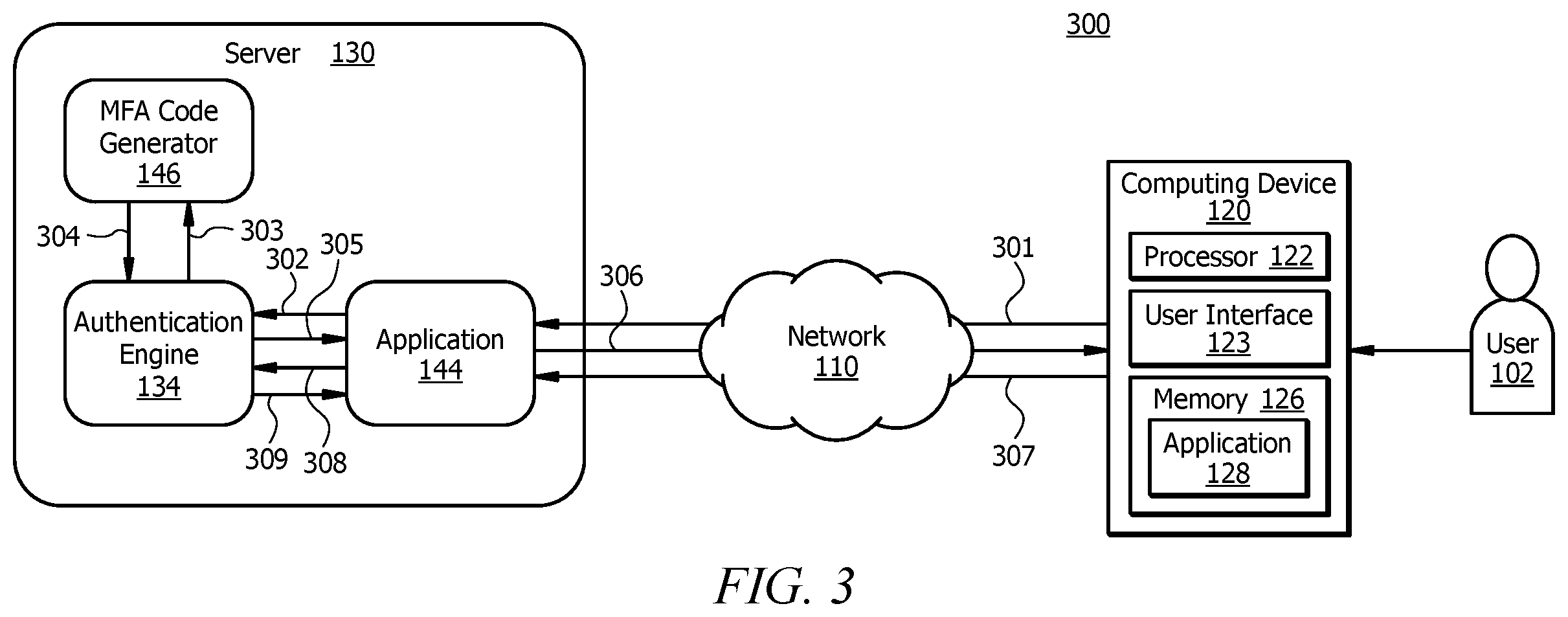 Patent US12395483 Figure 3 – System and method for enhancing multi-factor authentication