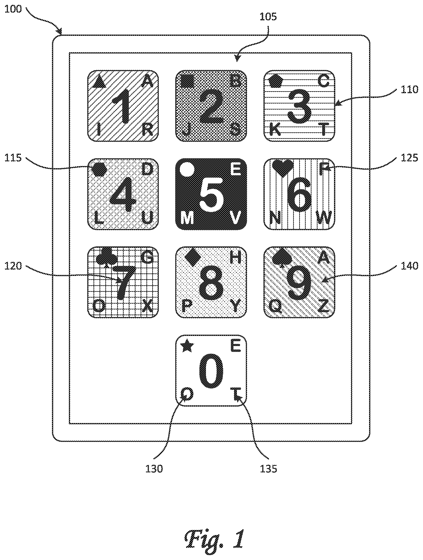 Patent US12395485 Figure 1 – Fraud resistant passcode entry system