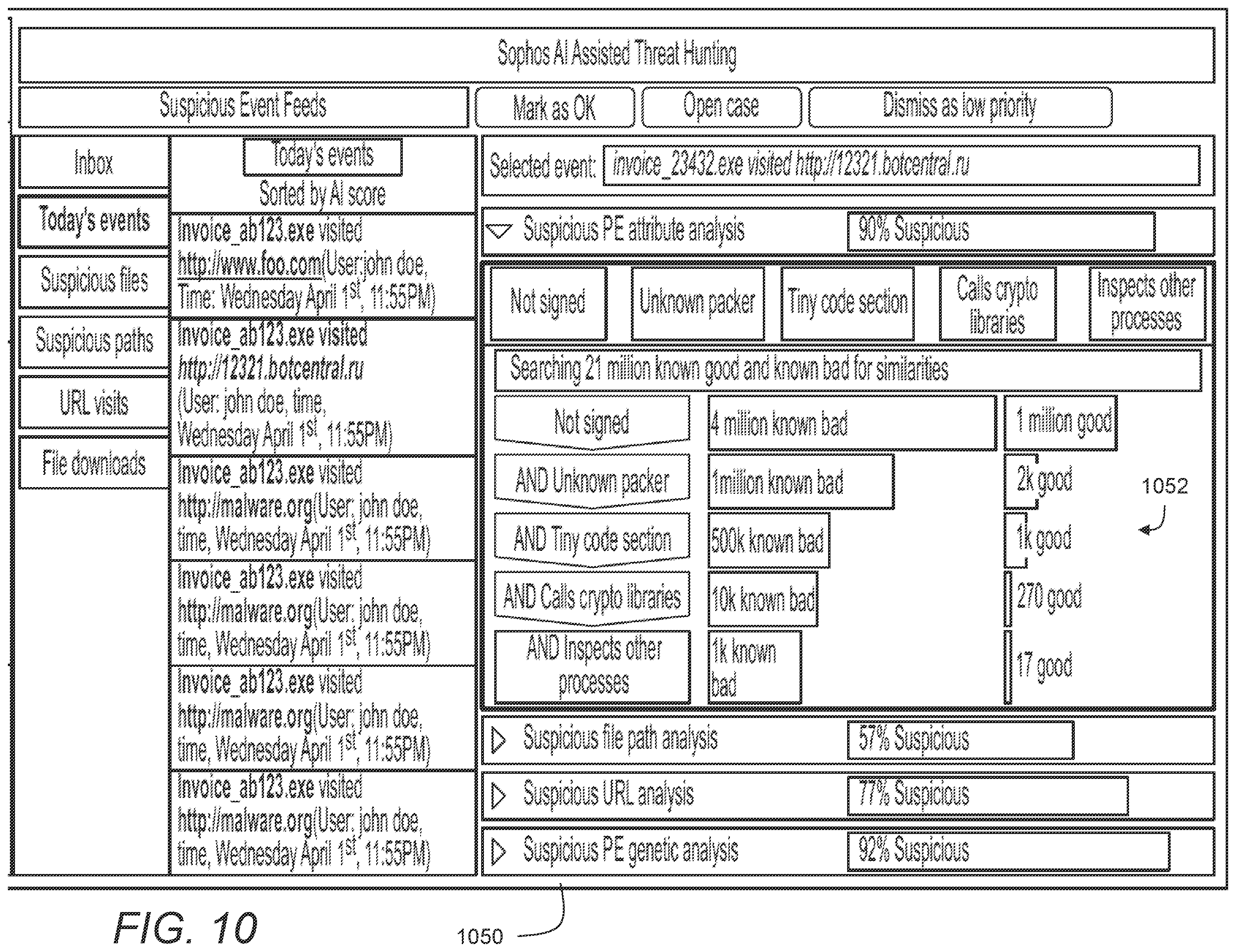 Patent US12395499 Figure 10 – Platform for managing threat data