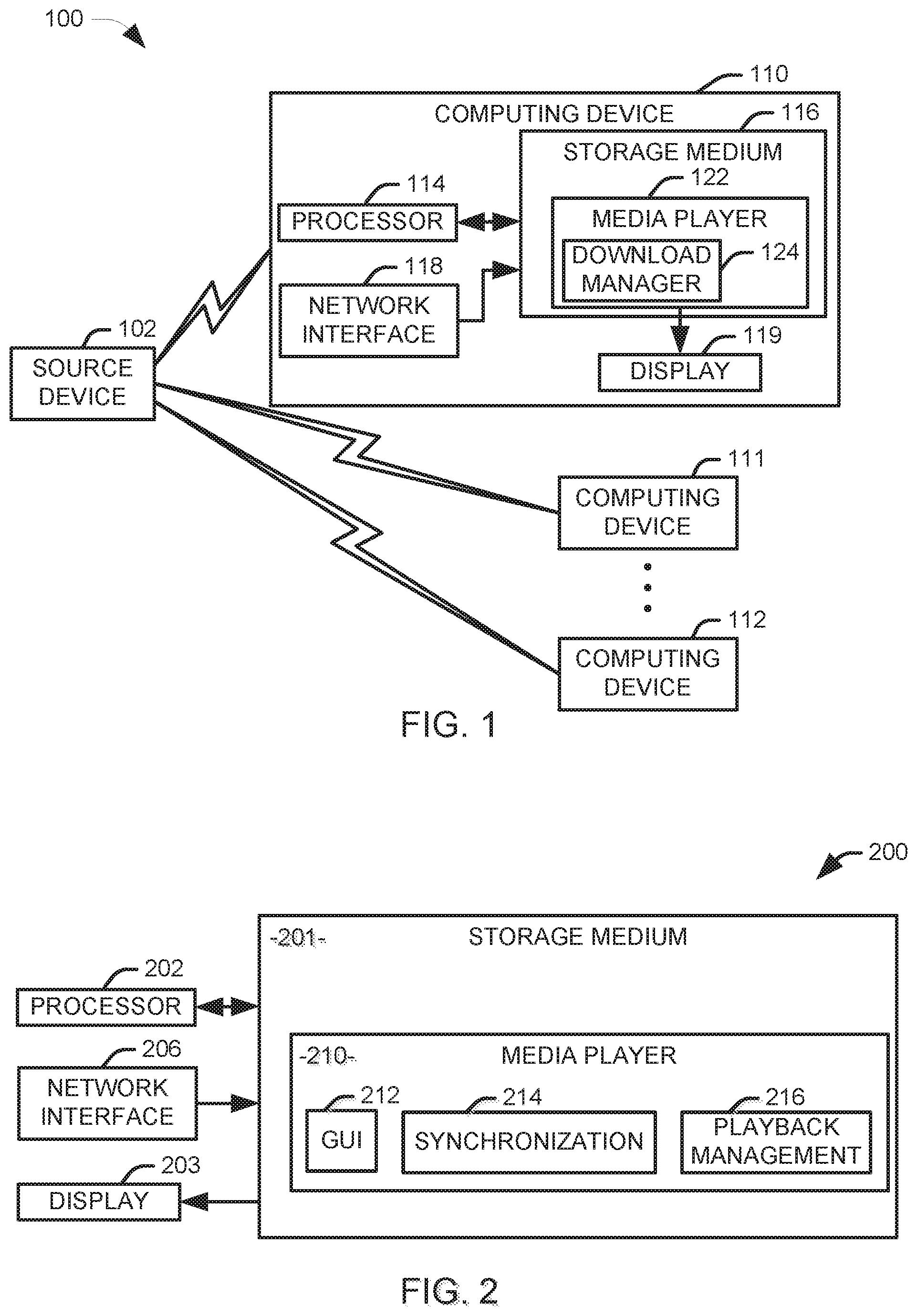 Patent US12395541 Figure 1 – Efficient distribution and display of media