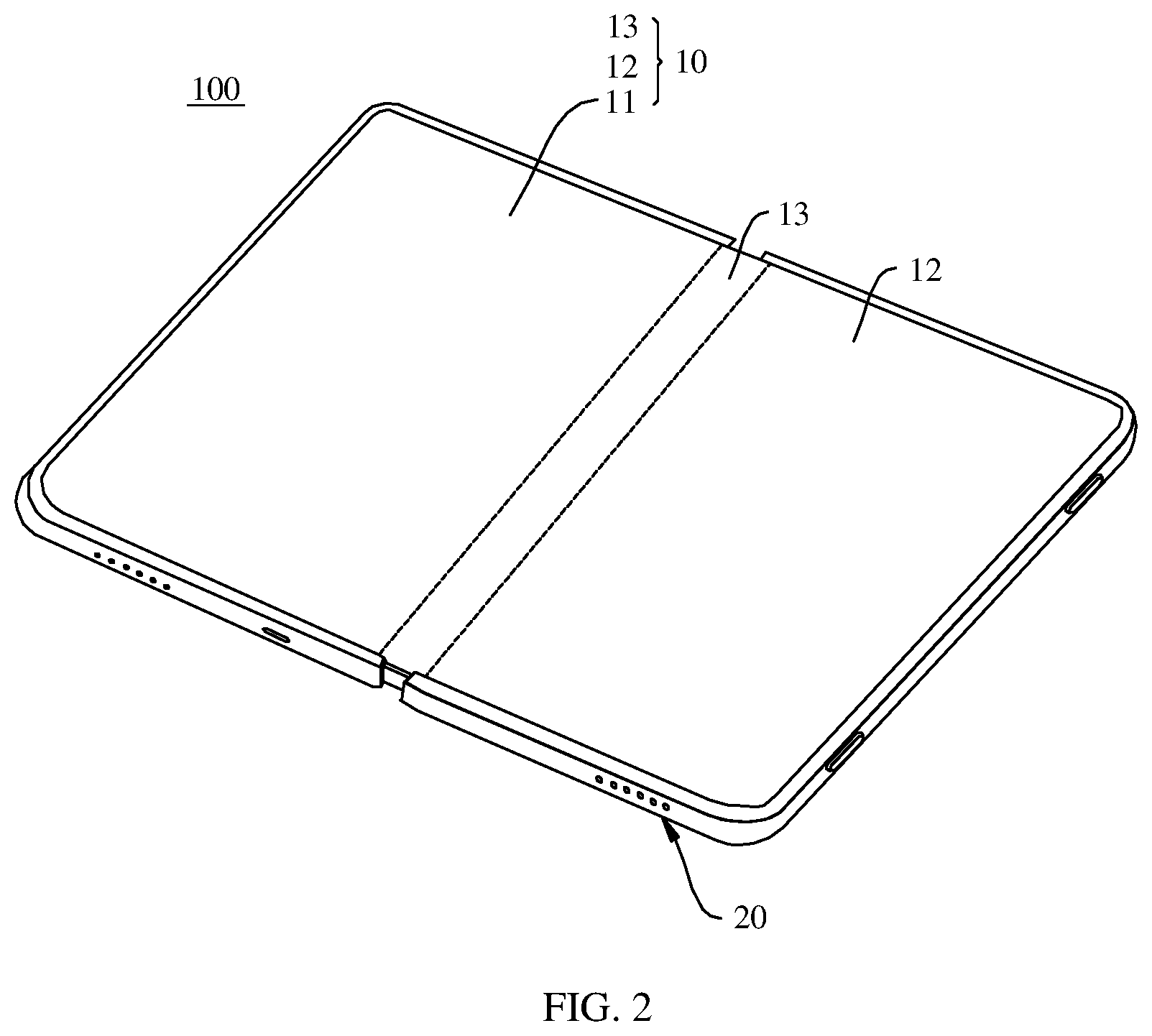 Patent US12395576 Figure 2 – Rotating mechanism, support apparatus, and electronic device
