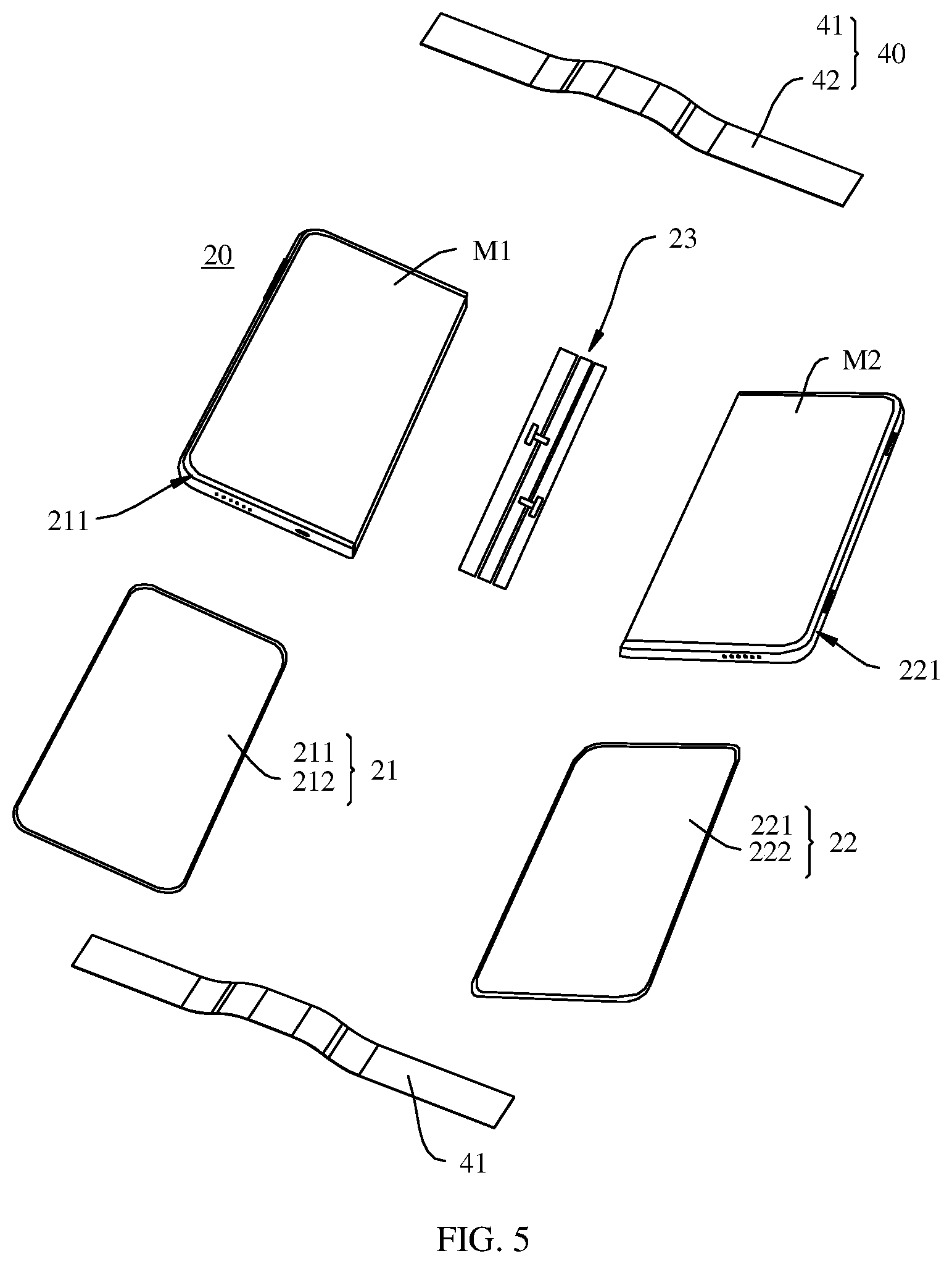 Patent US12395576 Figure 5 – Rotating mechanism, support apparatus, and electronic device