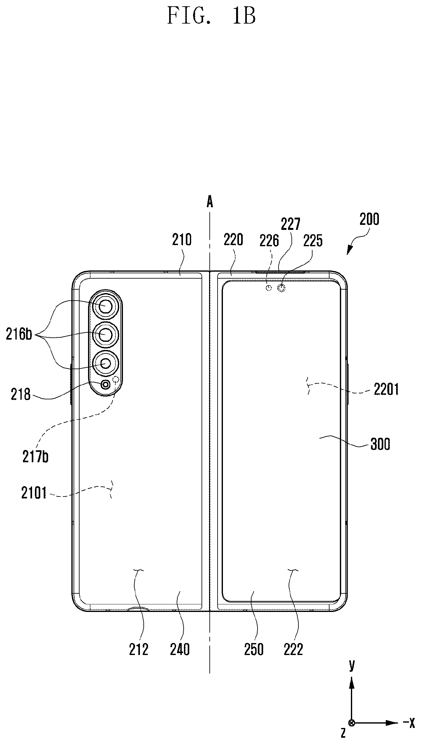 Patent US12395582 Figure 2 – Electronic device including waterproof structure