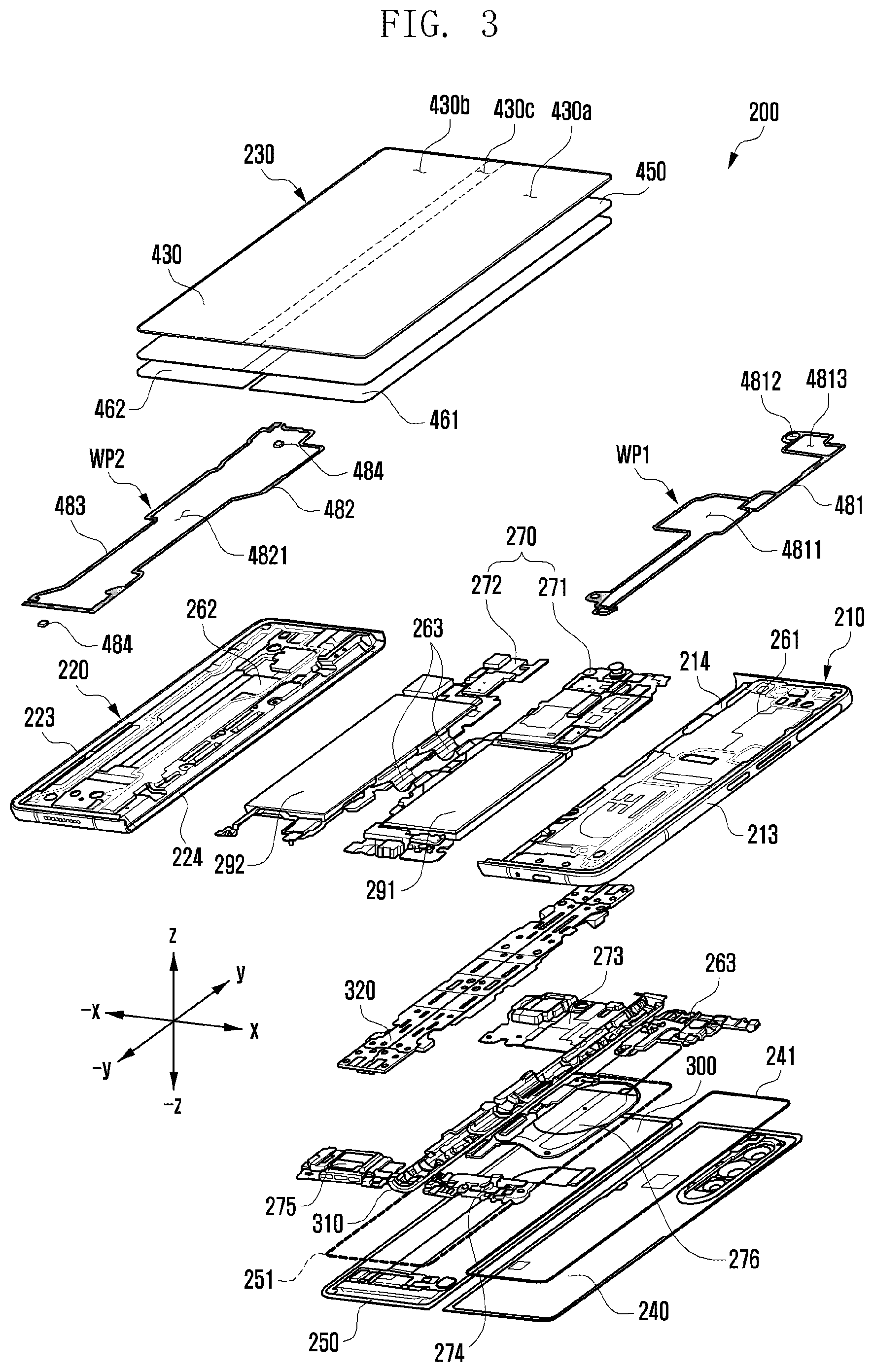 Patent US12395582 Figure 5 – Electronic device including waterproof structure
