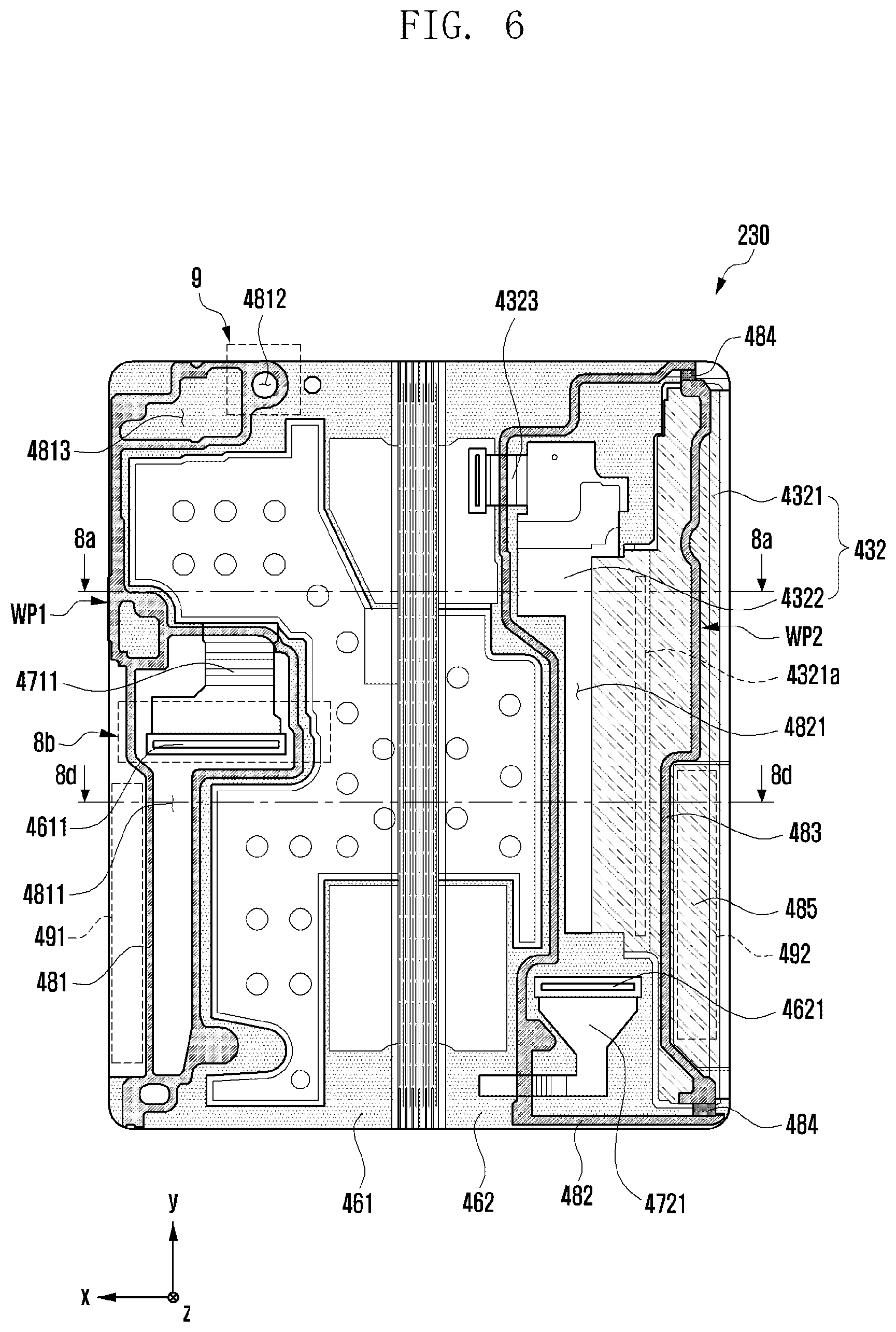 Patent US12395582 Figure 8 – Electronic device including waterproof structure