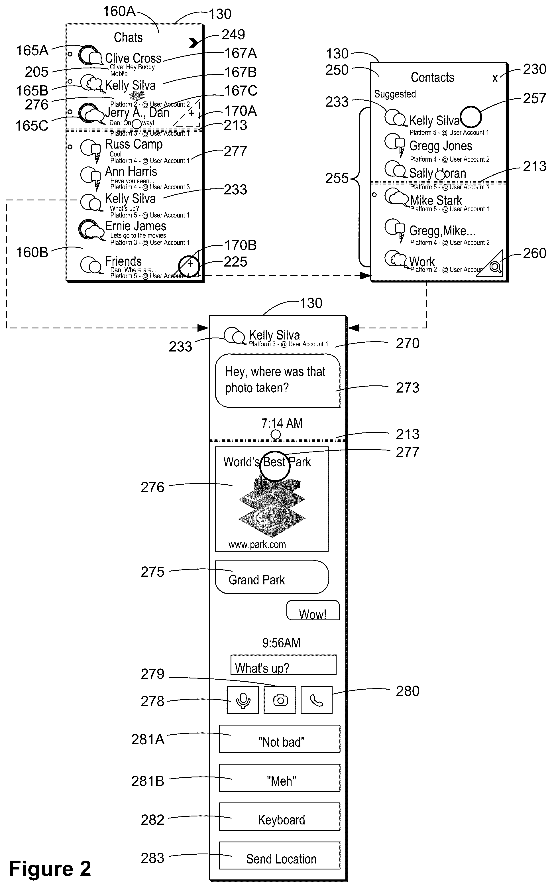 Patent US12395583 Figure 4 – Wrist-wearable devices for aggregating and guiding access to data from multiple different electronic messaging applications via a quickly-accessible communications-hub mode, and methods of use thereof