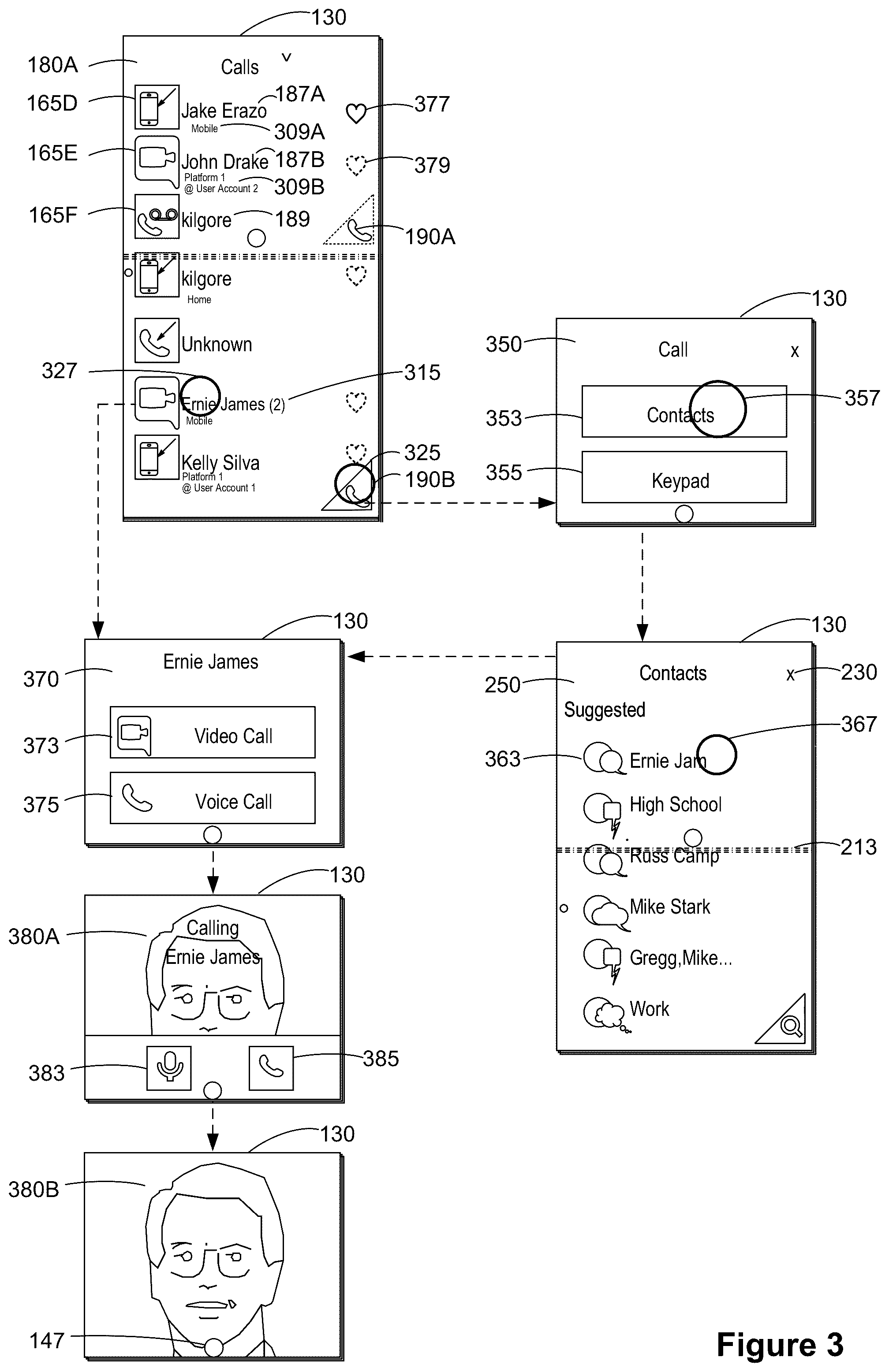 Patent US12395583 Figure 5 – Wrist-wearable devices for aggregating and guiding access to data from multiple different electronic messaging applications via a quickly-accessible communications-hub mode, and methods of use thereof