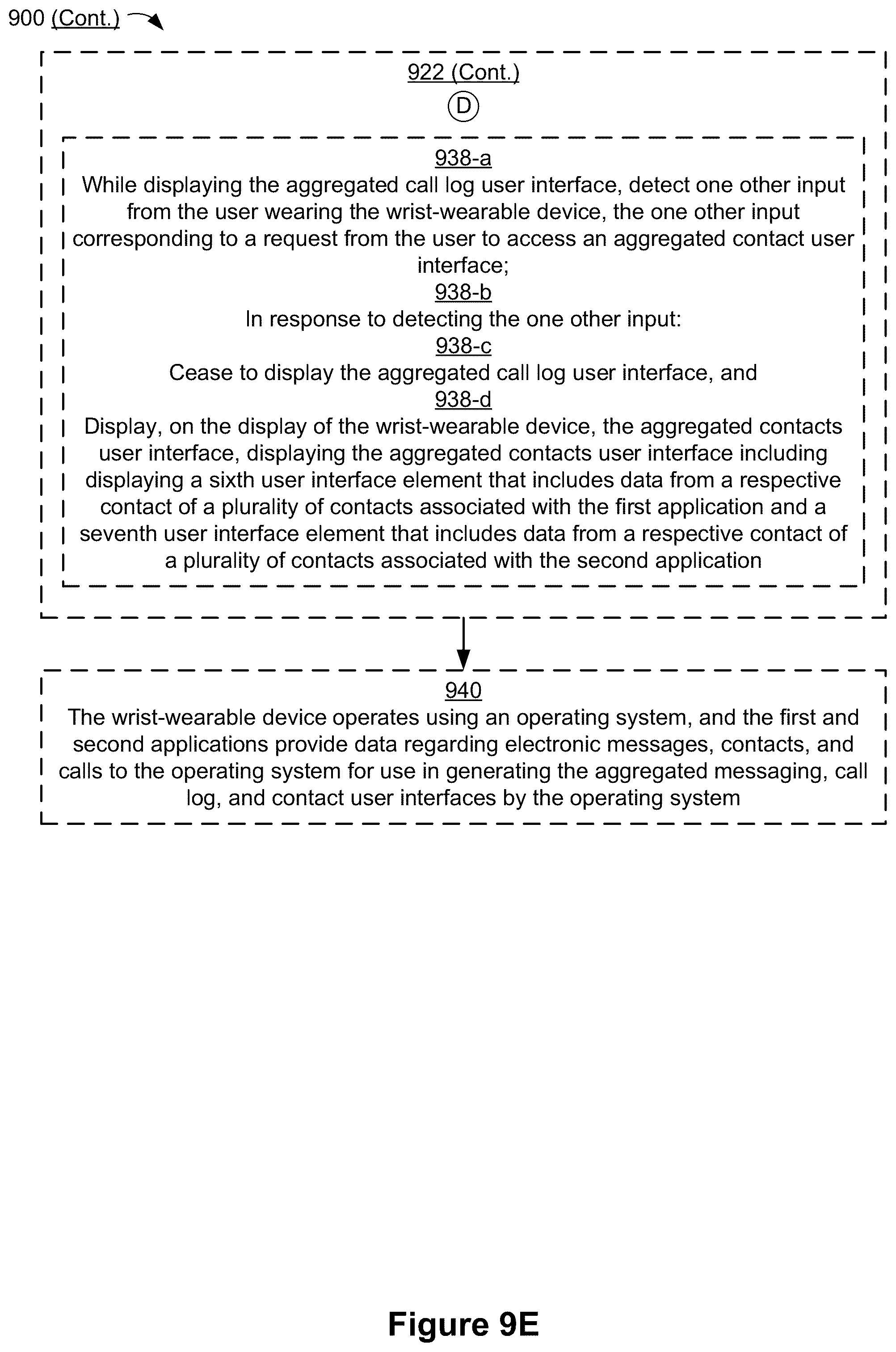 Patent US12395583 Figure 16 – Wrist-wearable devices for aggregating and guiding access to data from multiple different electronic messaging applications via a quickly-accessible communications-hub mode, and methods of use thereof