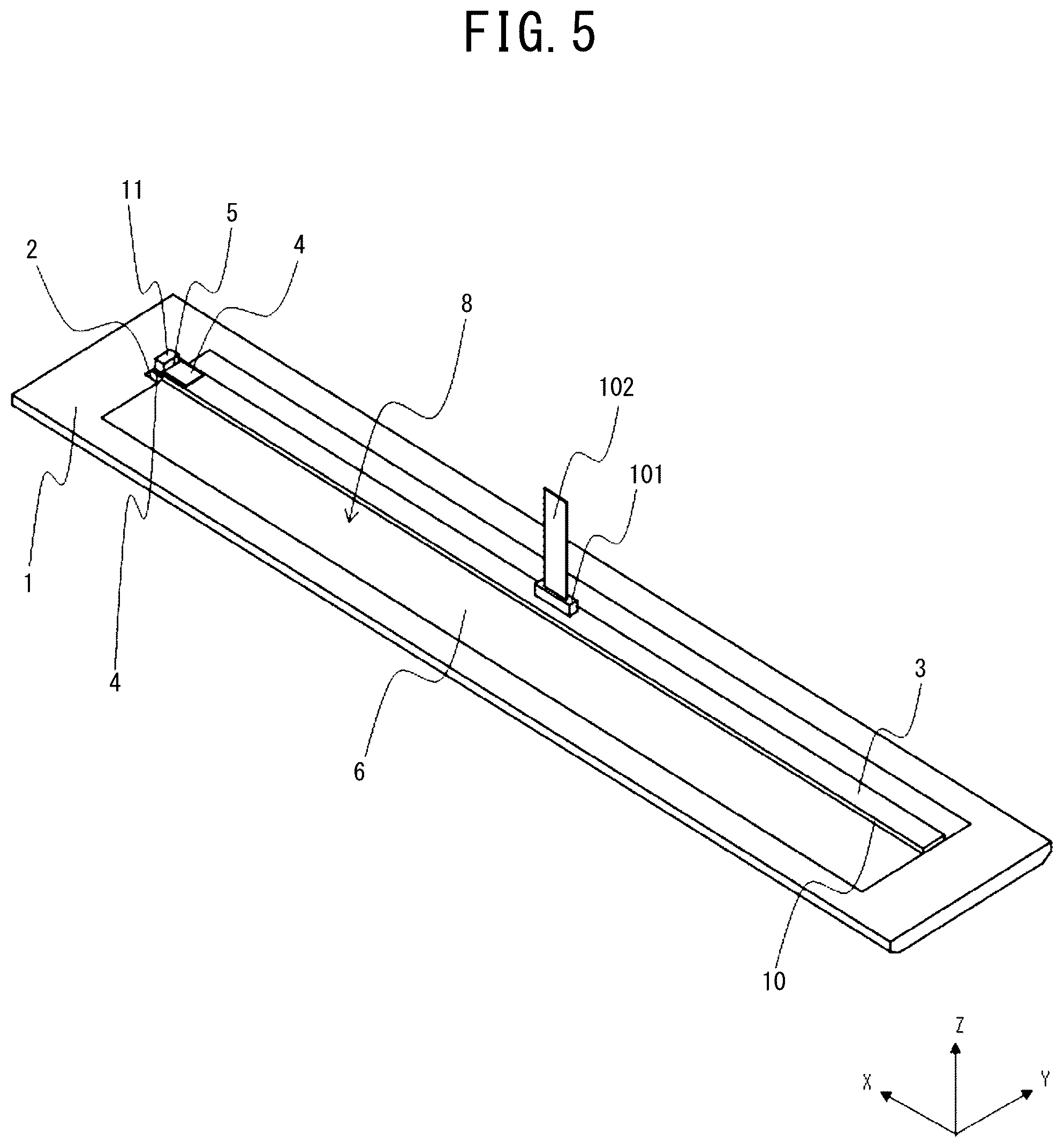 Patent US12395595 Figure 5 – Device housing, image reading device, and electrostatic capacitance detection device including a ground auxiliary conductor disposed over a level difference existing between a plane including an electrically conductive surface and a plane including a ground conductor