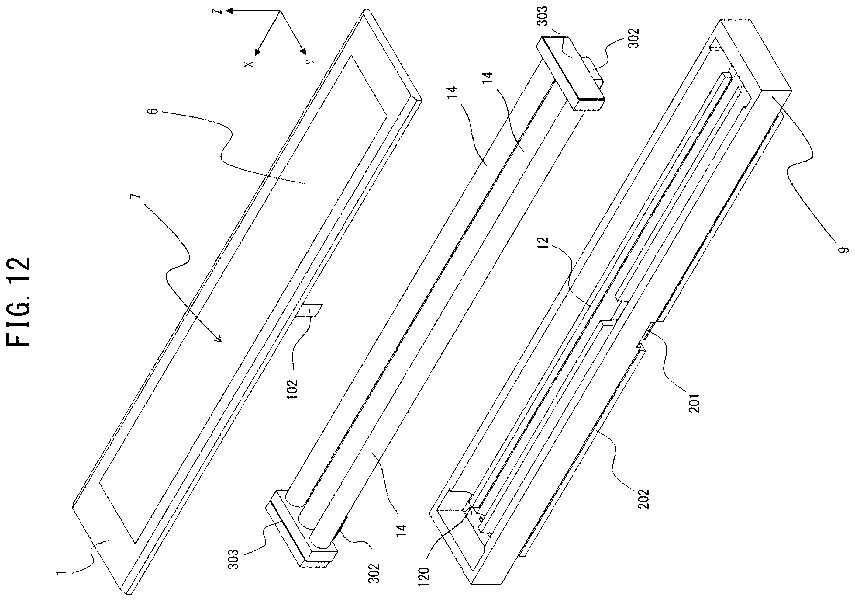 Patent US12395595 Figure 18 – Device housing, image reading device, and electrostatic capacitance detection device including a ground auxiliary conductor disposed over a level difference existing between a plane including an electrically conductive surface and a plane including a ground conductor