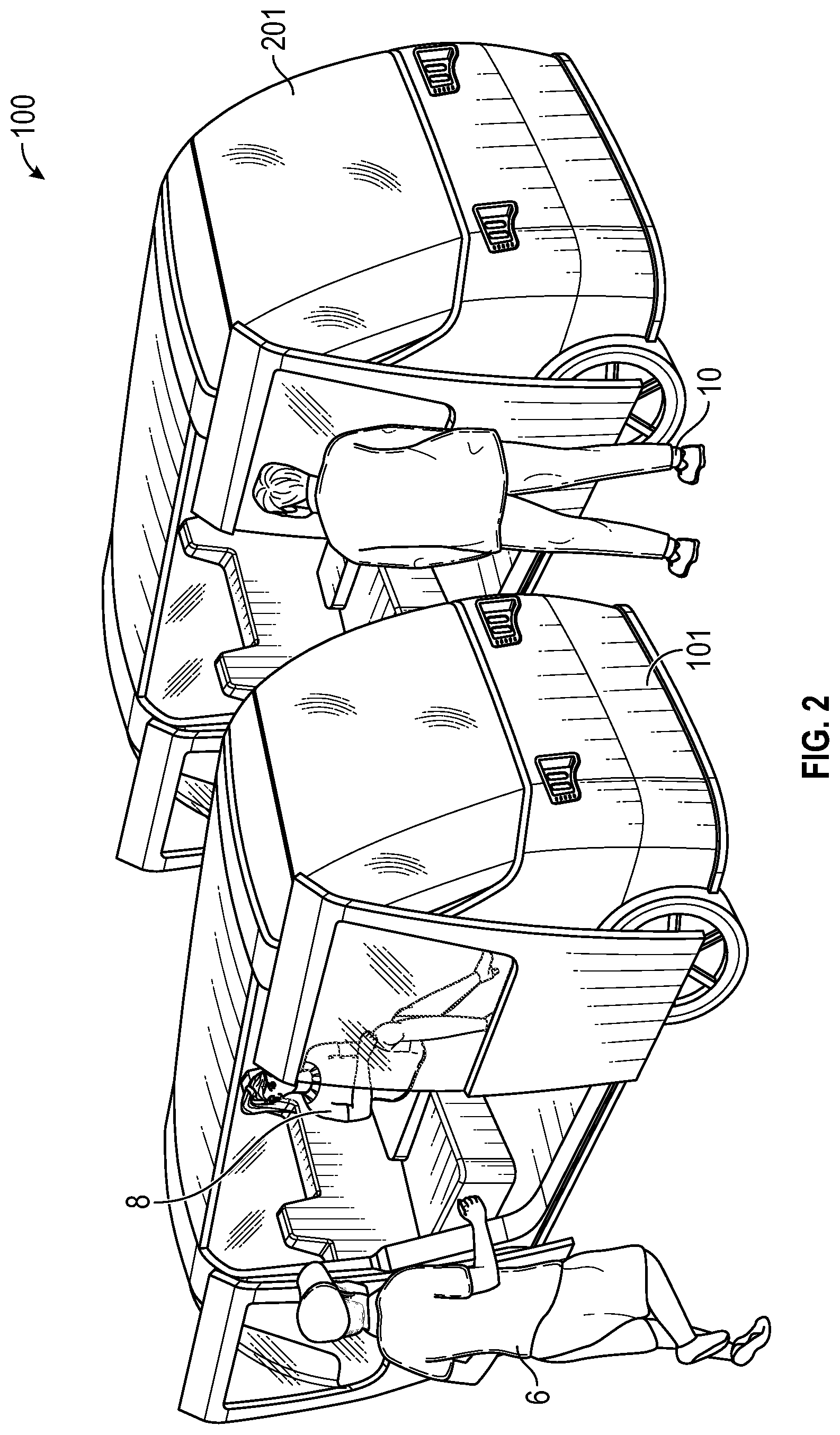 Patent US12395607 Figure 2 – Communication system, vehicle for use with same, and associated method