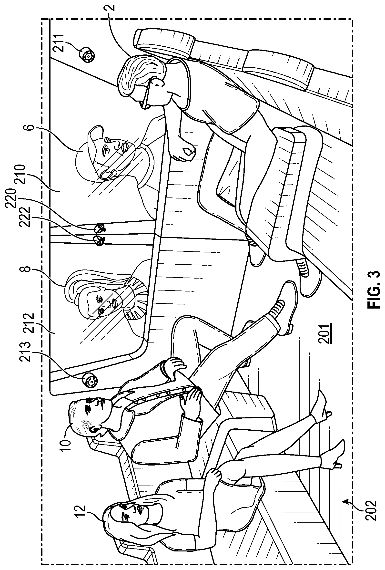 Patent US12395607 Figure 3 – Communication system, vehicle for use with same, and associated method
