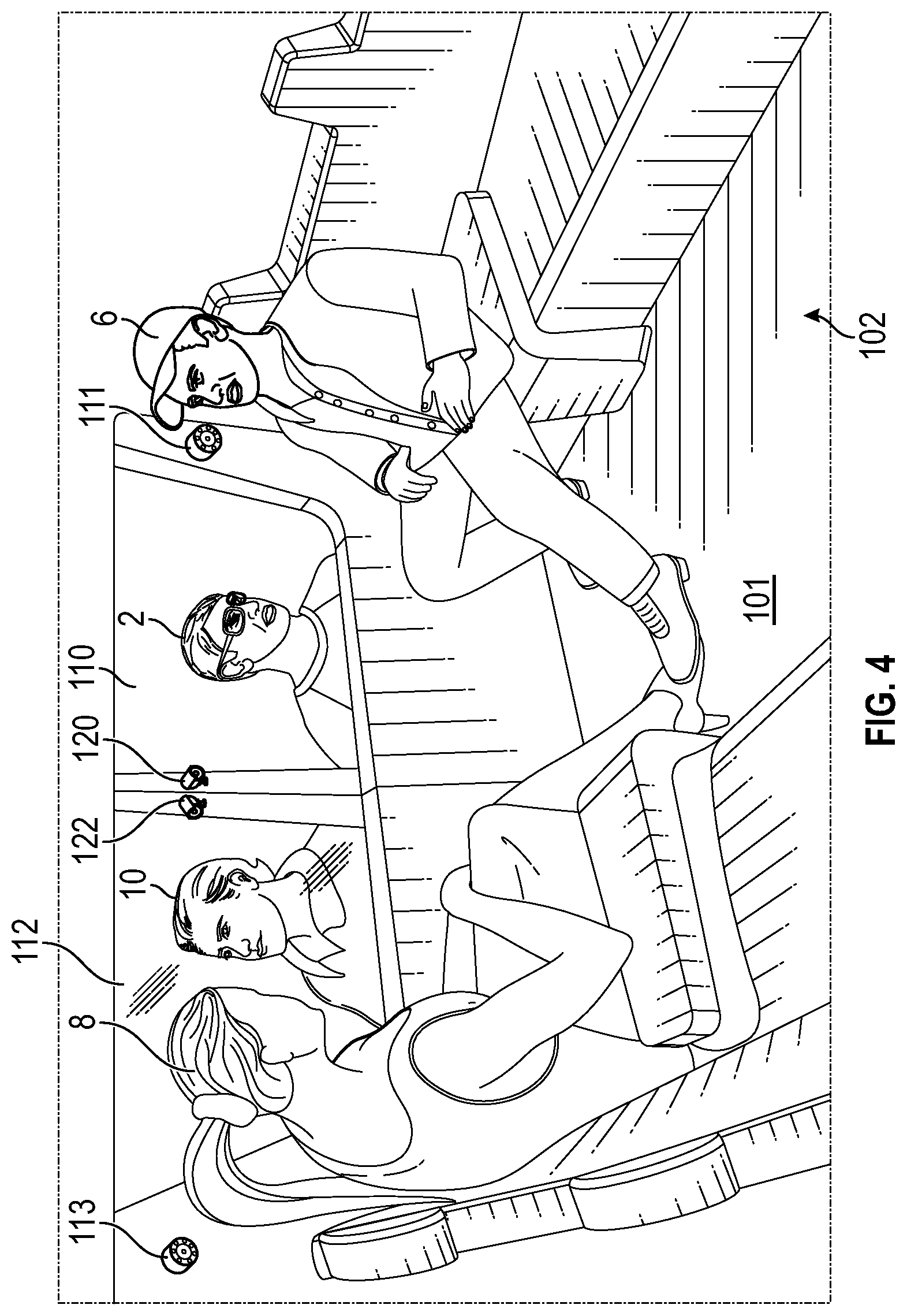 Patent US12395607 Figure 4 – Communication system, vehicle for use with same, and associated method