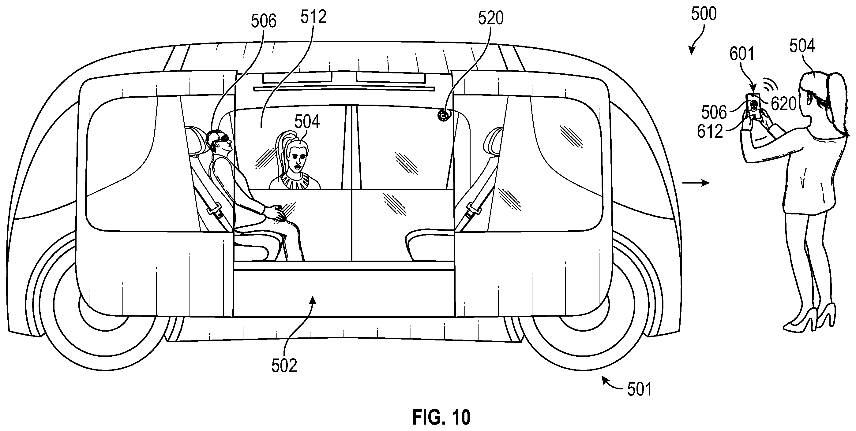 Patent US12395607 Figure 9 – Communication system, vehicle for use with same, and associated method