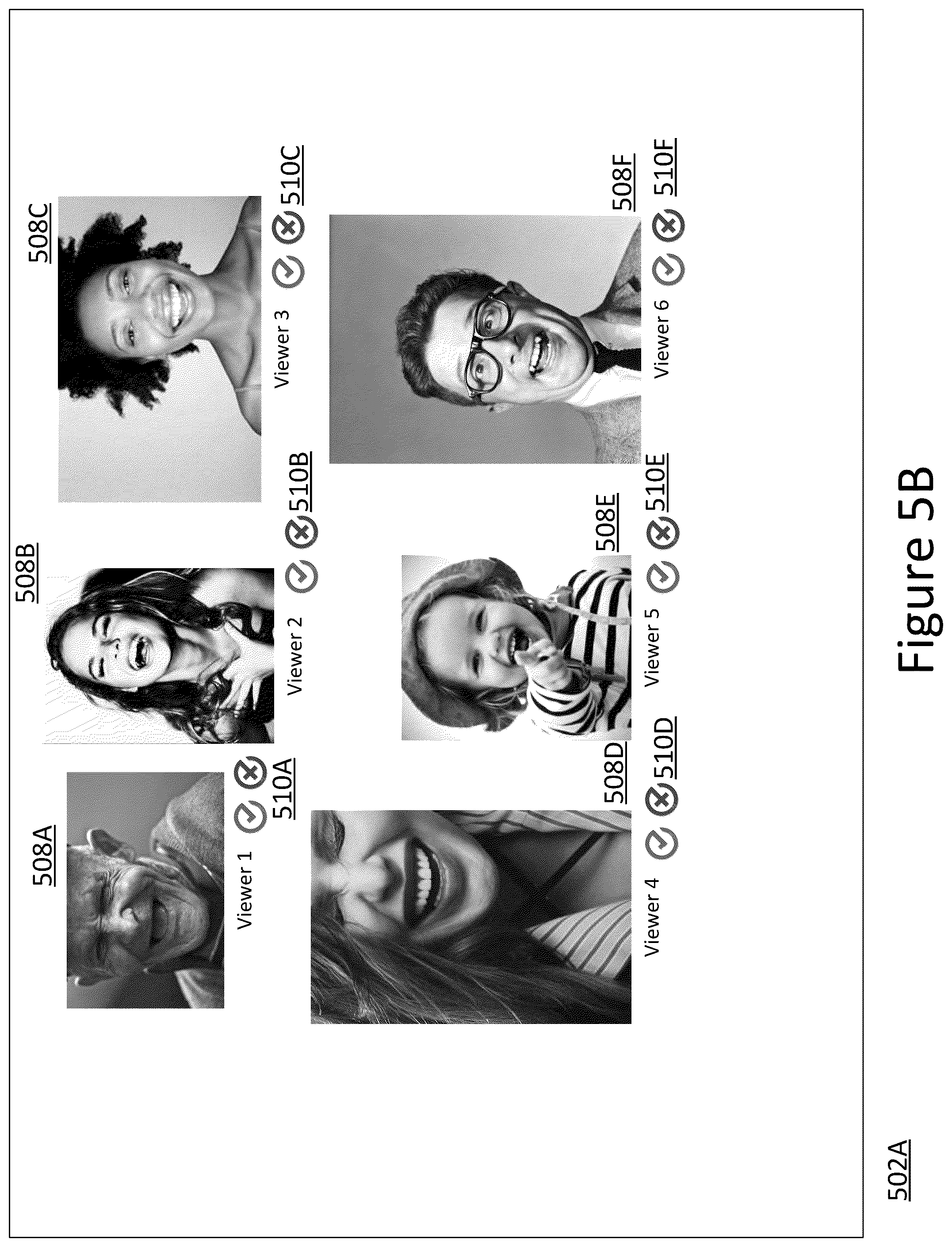 Patent US12395688 Figure 6 – Group party view and post viewing digital content creation