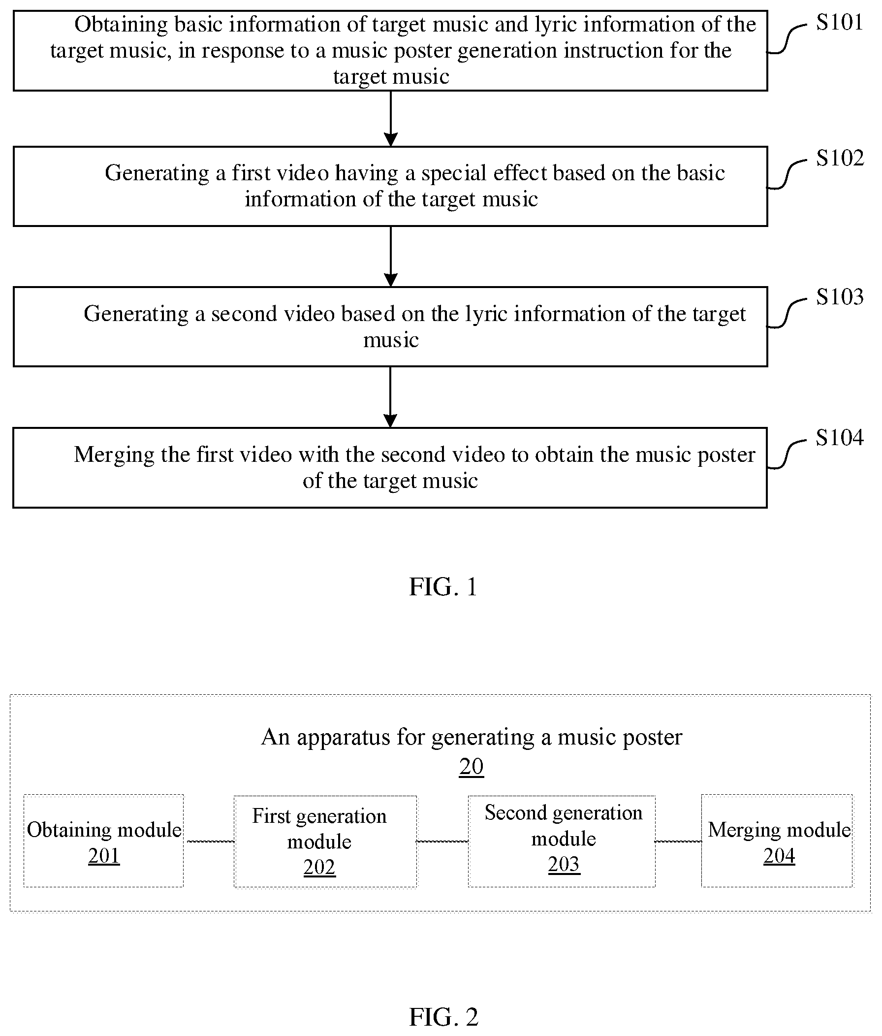 Patent US12395710 — Method and apparatus for generating music poster, electronic device, and medium — Figure 1