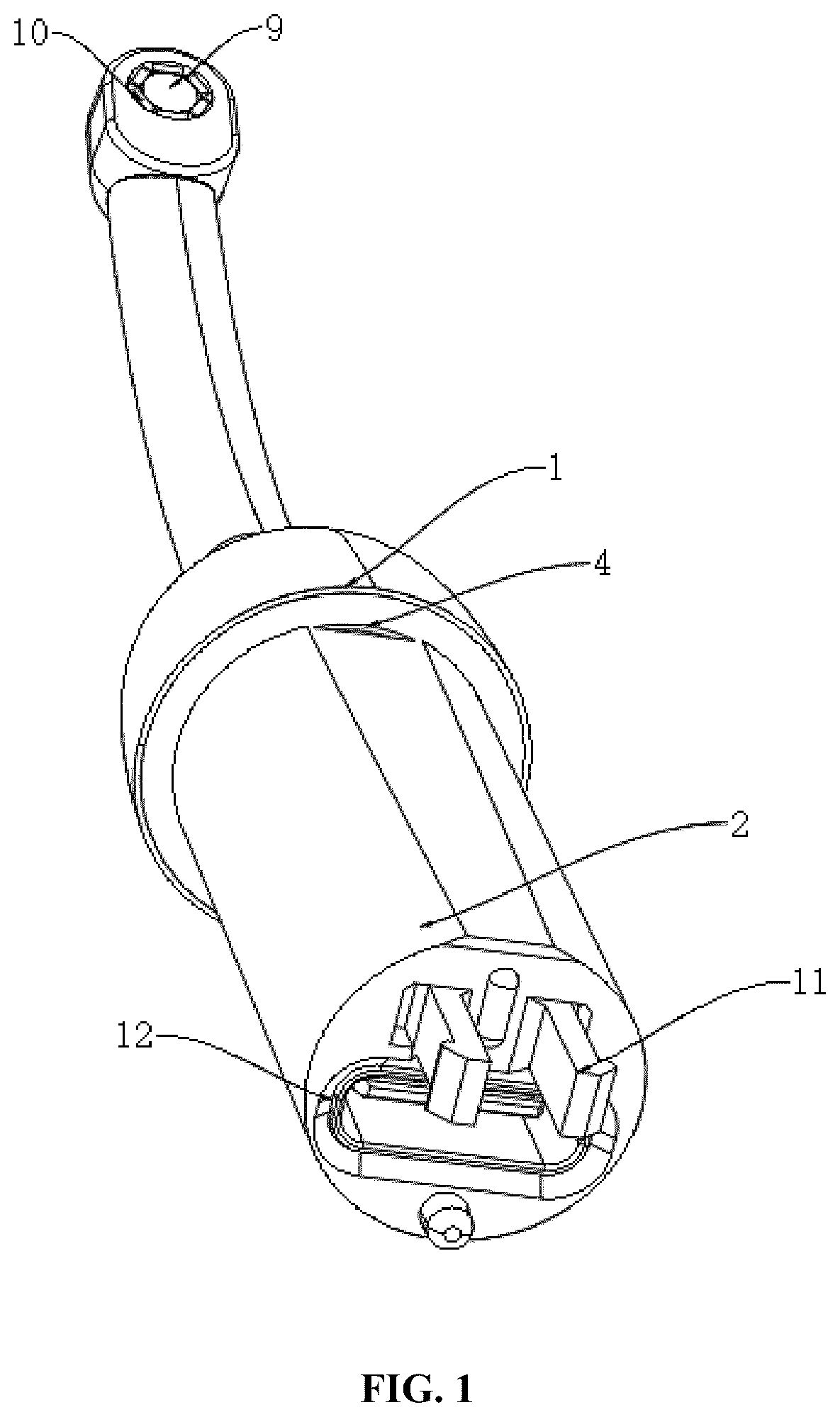 Patent US12395716 Figure 1 – Detachable camera connector
