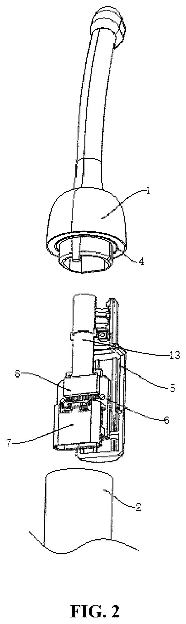 Patent US12395716 Figure 2 – Detachable camera connector