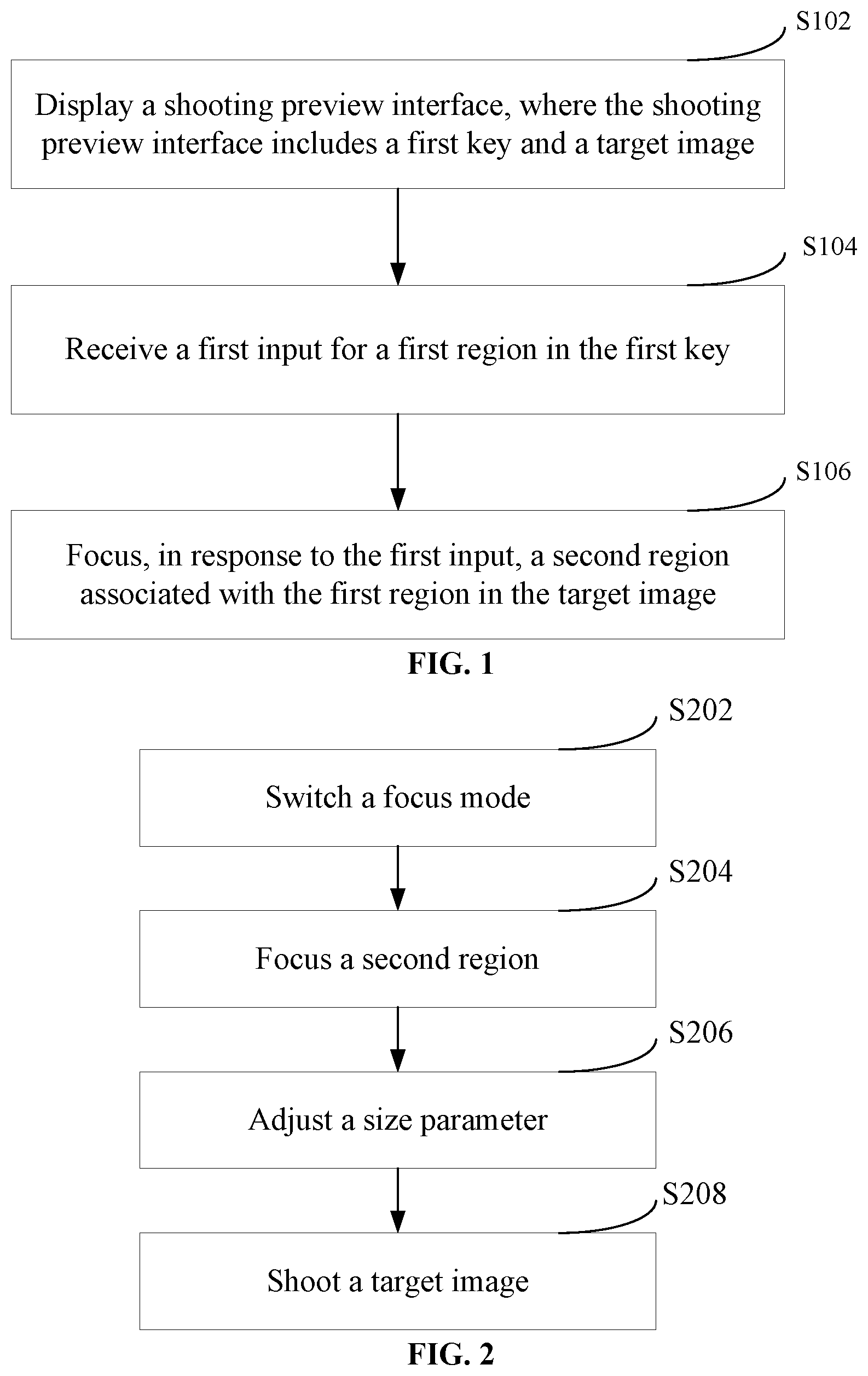 Patent US12395723 Figure 1 – Focusing method with operation region, electronic device, and medium