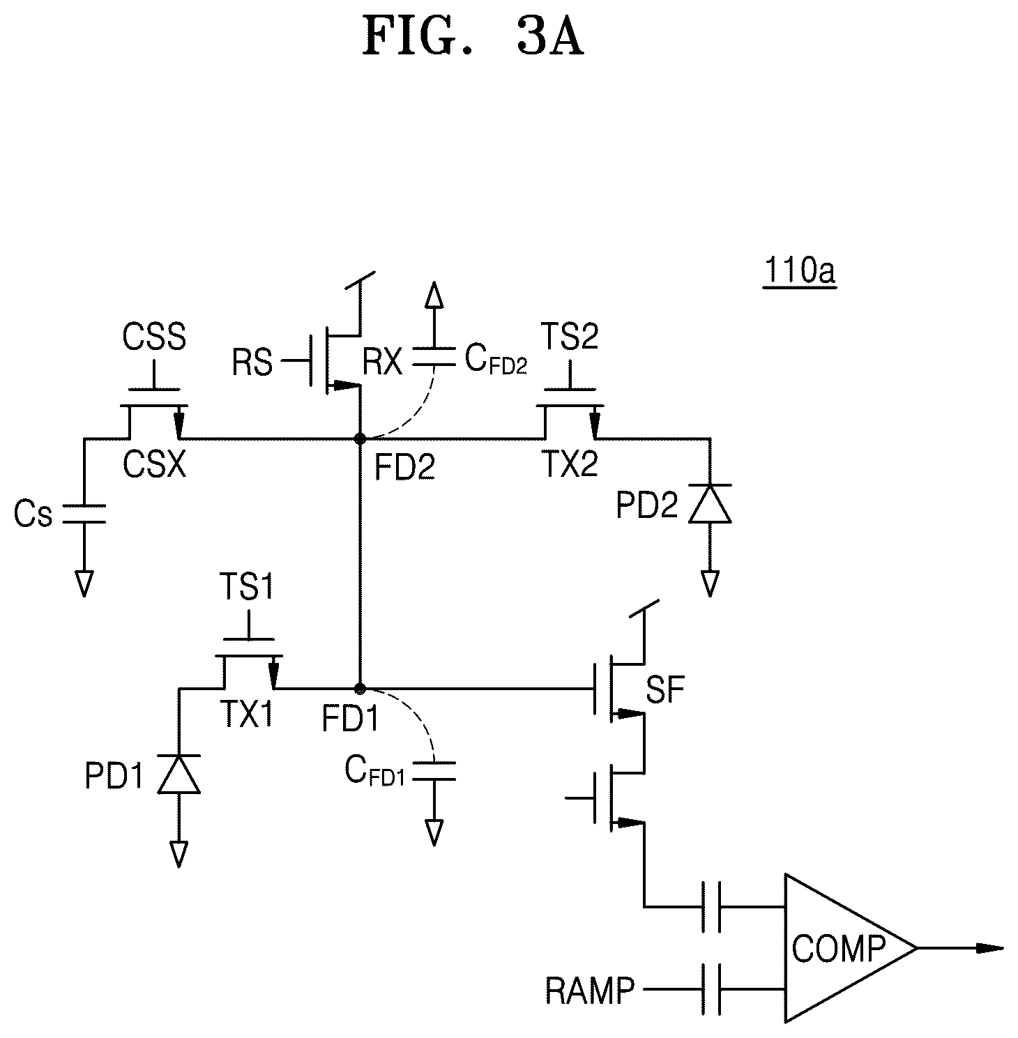 Patent US12395761 Figure 3 – Pixel array accumulating photocharges in each unit frame, and image sensor including the pixel array